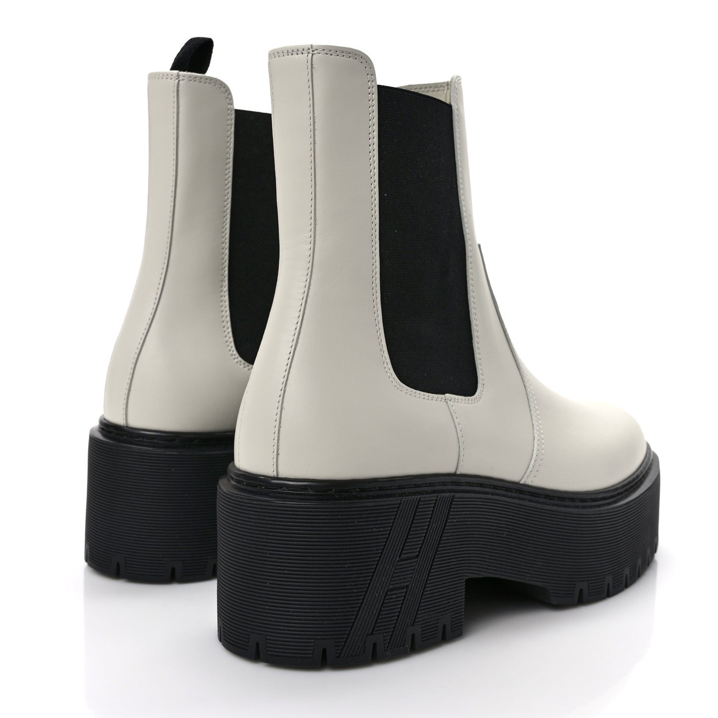 Calfskin Harrow Ankle Boots 37.5 Beige Glaise