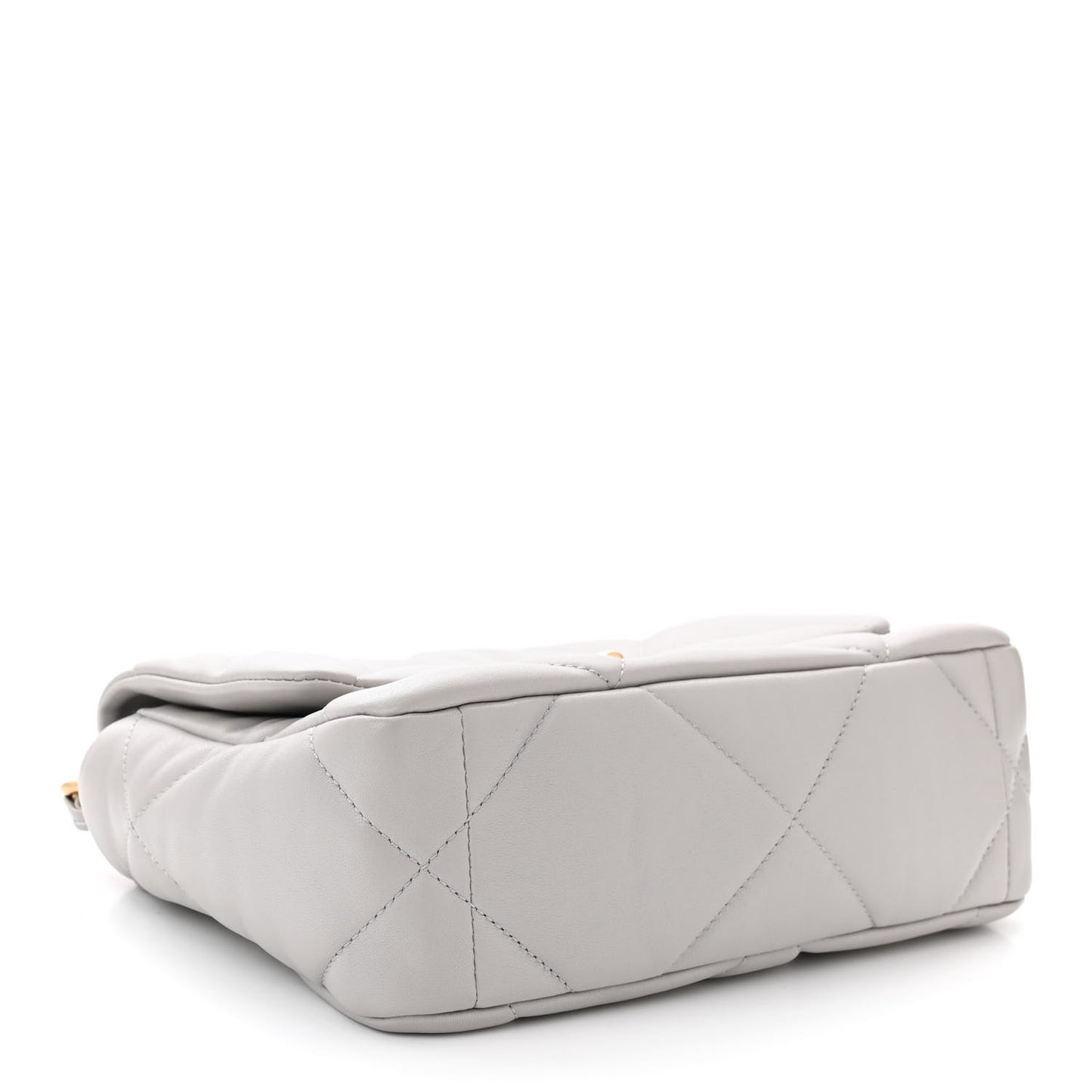Lambskin Quilted Medium Chanel 19 Flap Grey