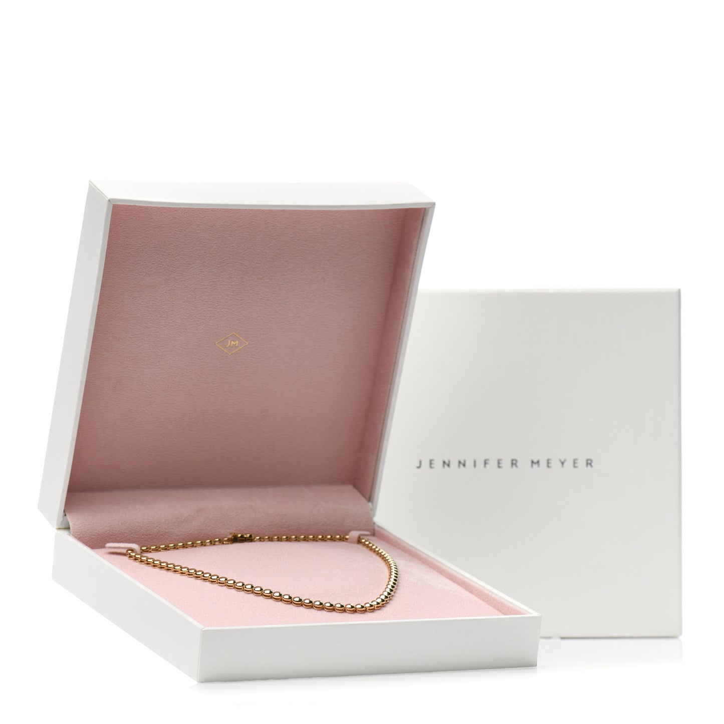 18K Yellow Gold Bezel Tennis Necklace