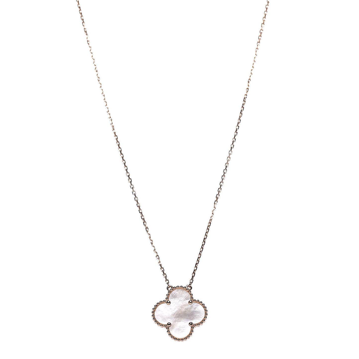 18K Rose Gold Mother of Pearl Magic Alhambra Pendant Necklace