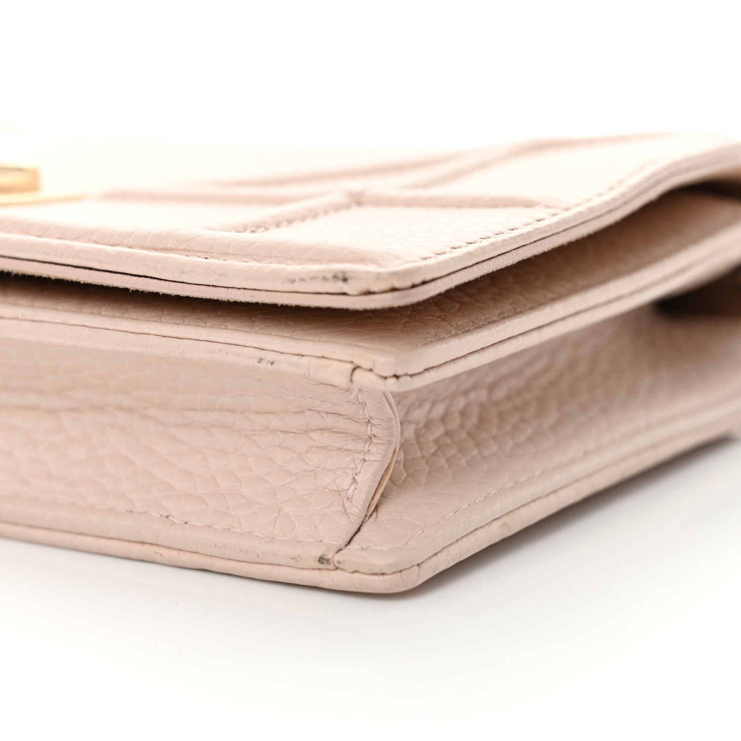 Christian Dior Grained Calfskin Diorama Wallet on Chain Pouch Rose Poudre 10 of 12