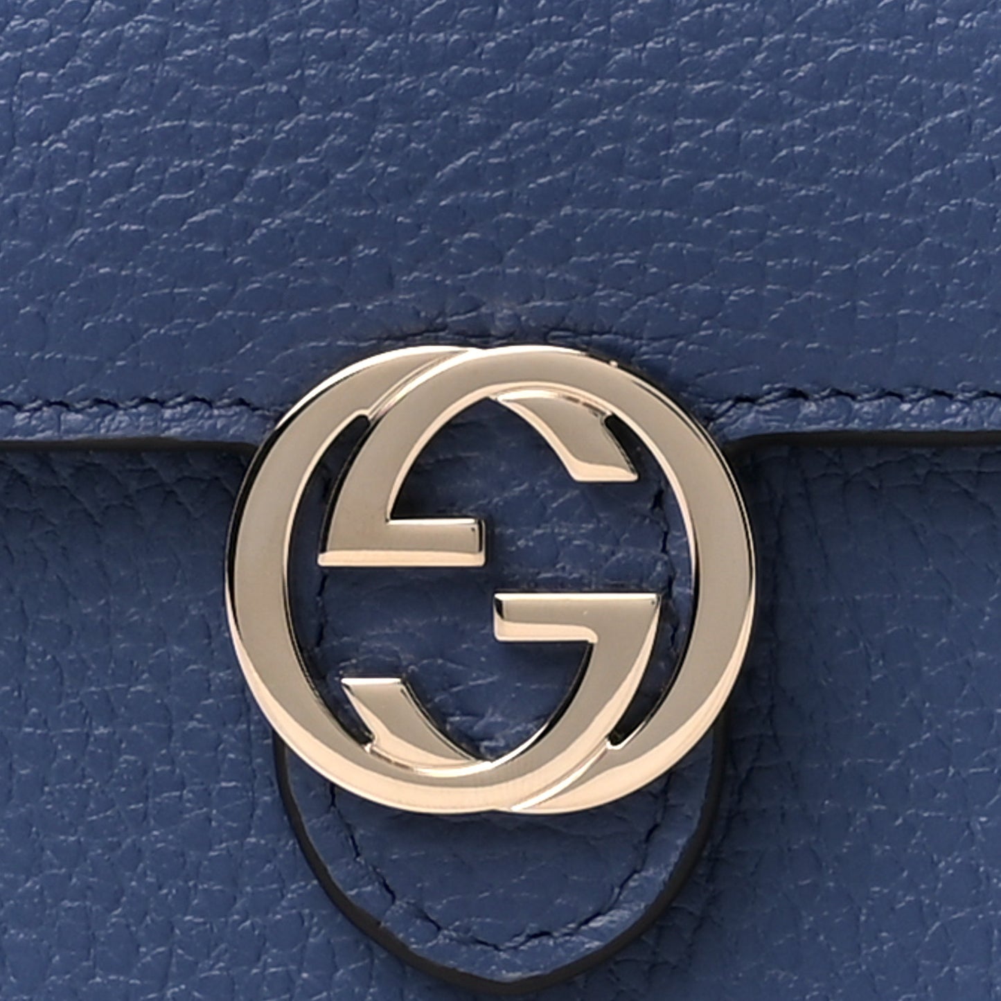 Dollar Calfskin Interlocking G Chain Wallet Caspian