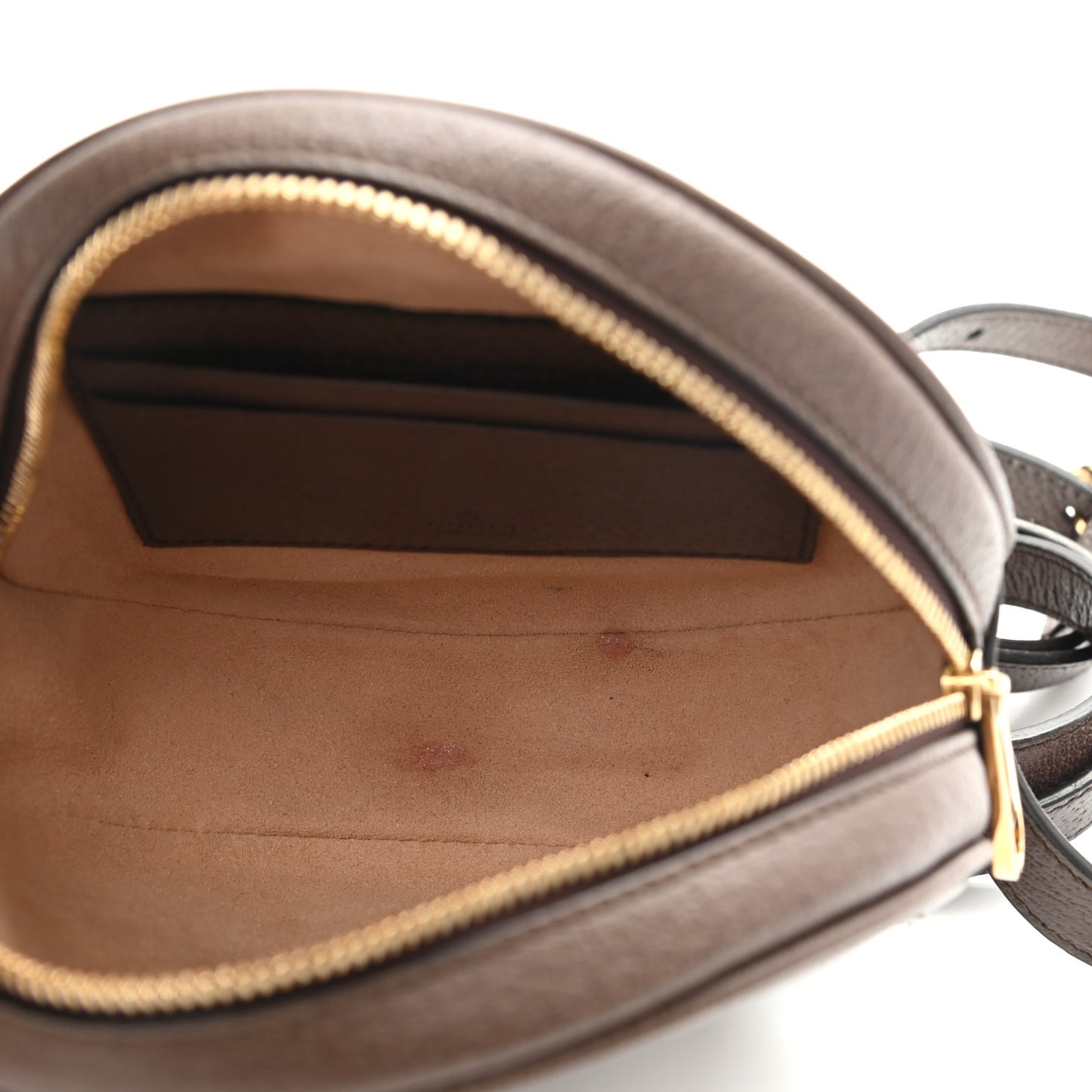 GG Supreme Monogram Web Mini Ophidia Round Backpack Brown