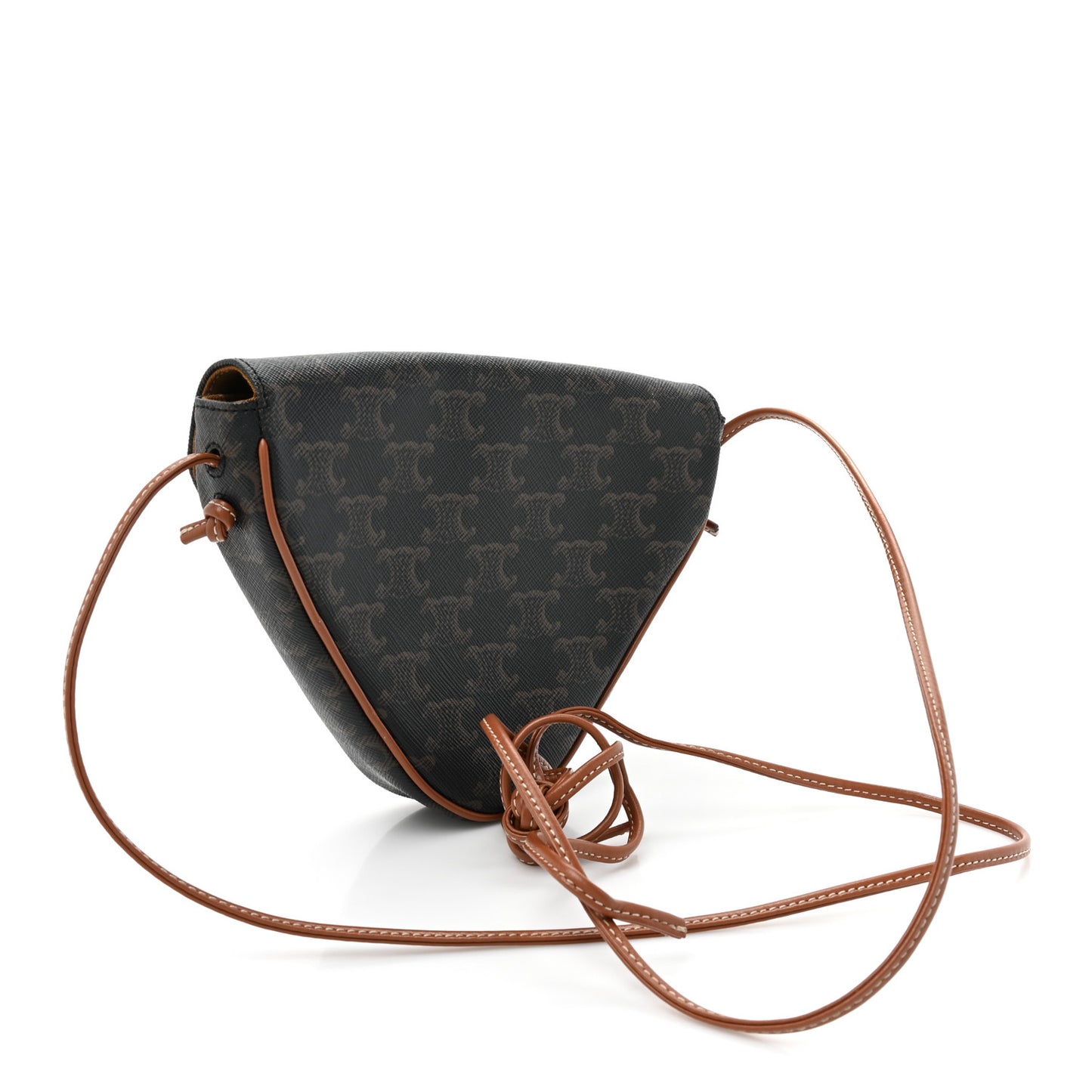 Triomphe Canvas Triangle Crossbody Bag Tan