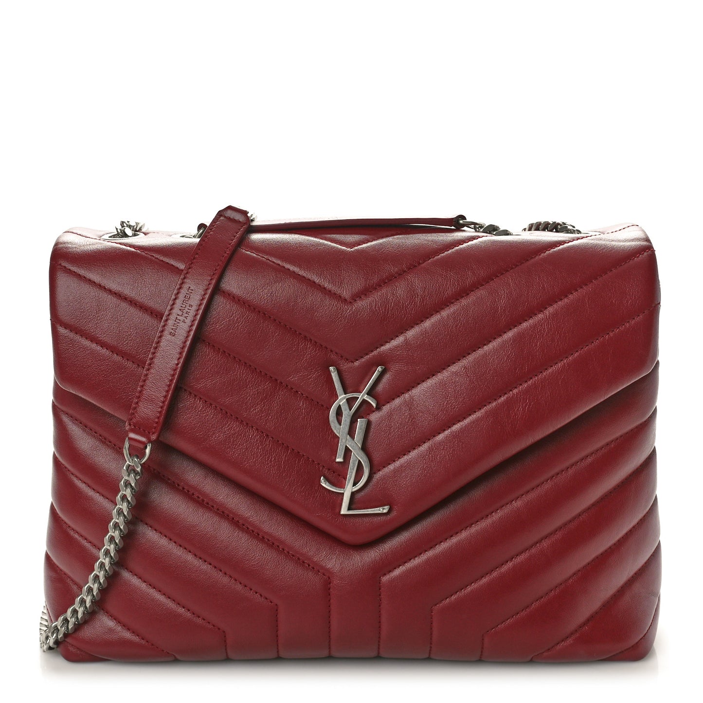 Calfskin Y Quilted Monogram Medium Loulou Chain Satchel Palissandre