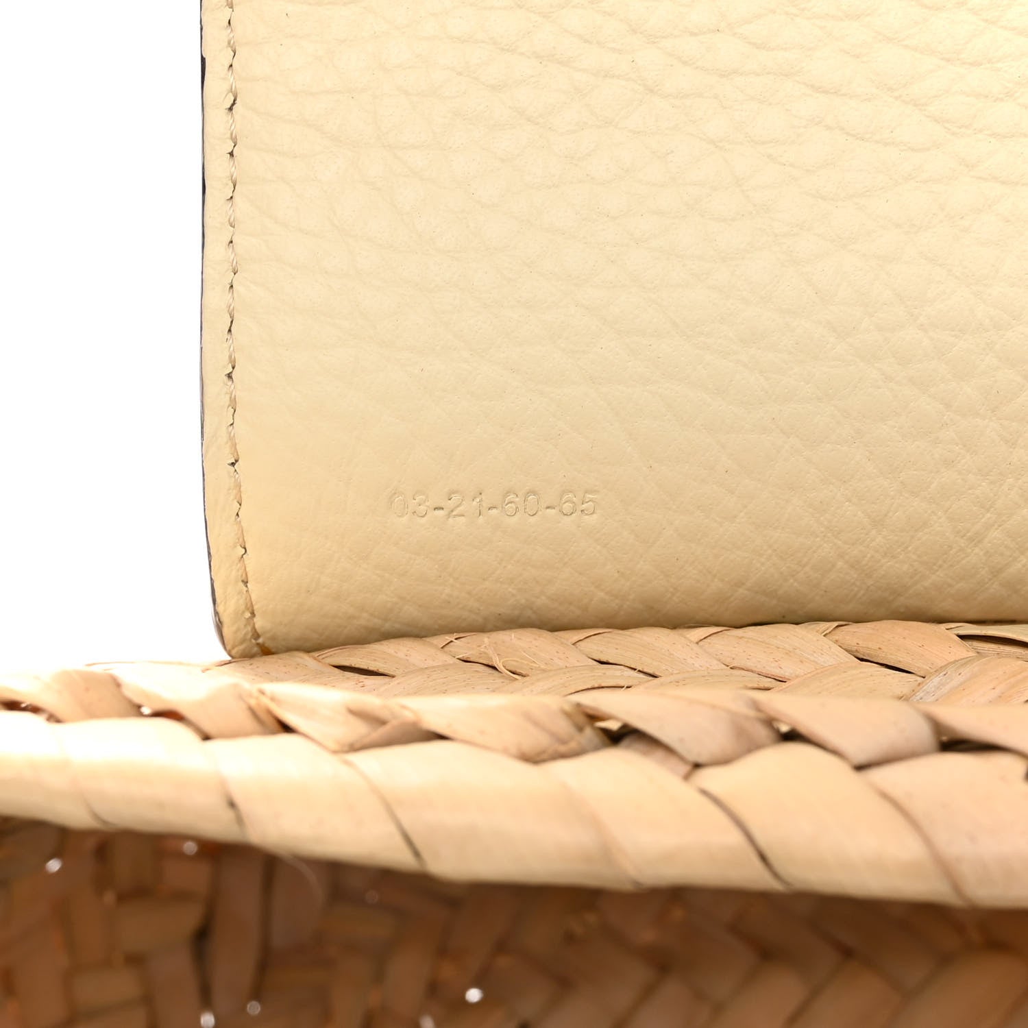 Chloe Raffia Calfskin Marcie Basket White 7 of 10