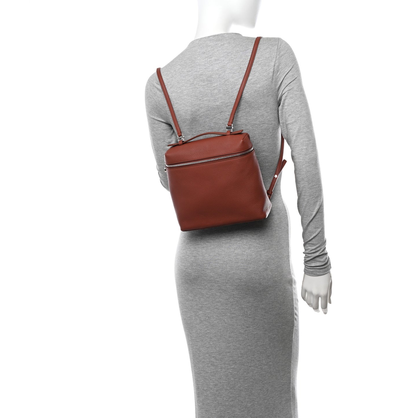 Grained Calfskin L23.5 Extra Pocket Backpack Kummel