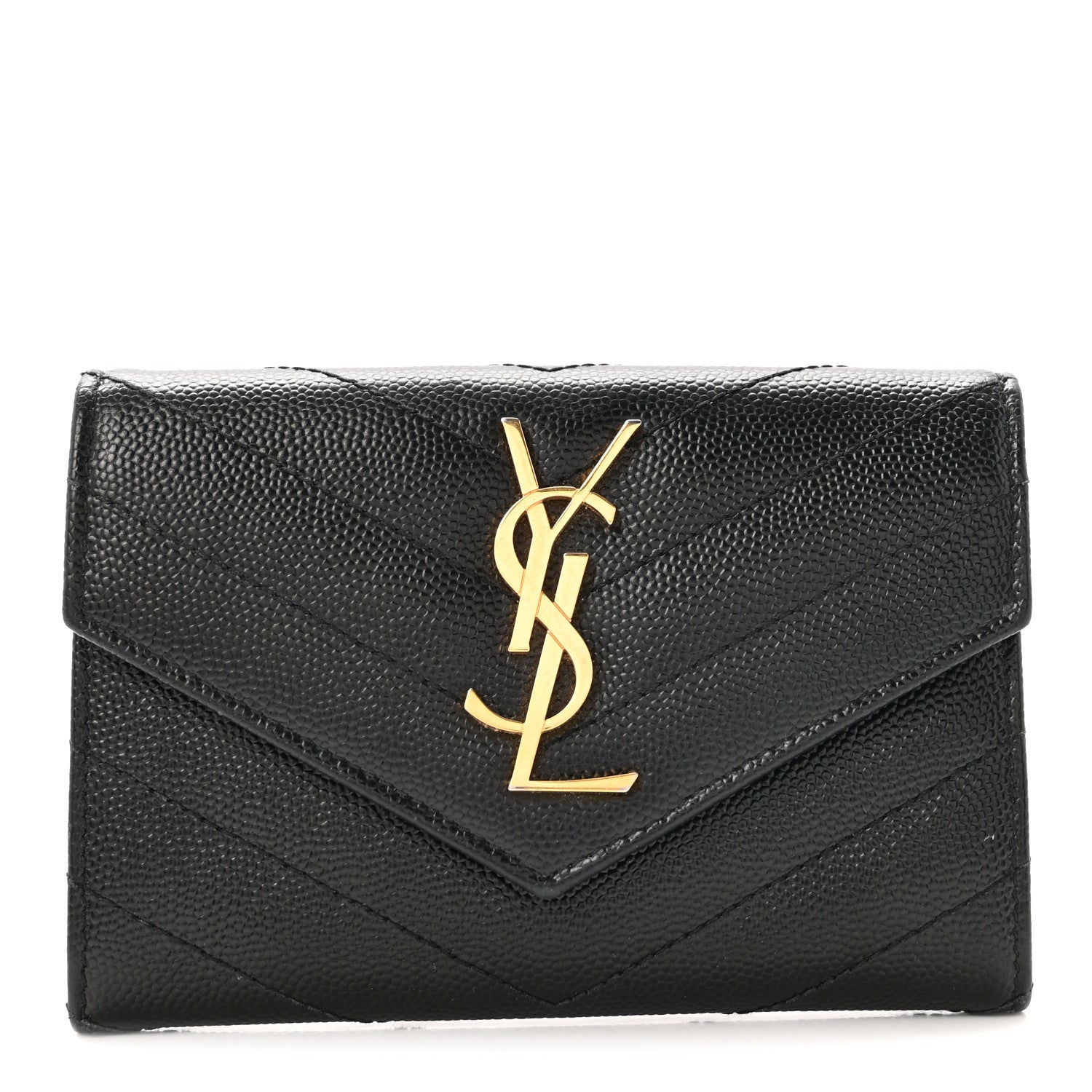Saint Laurent Grain De Poudre Matelasse Chevron Small Monogram