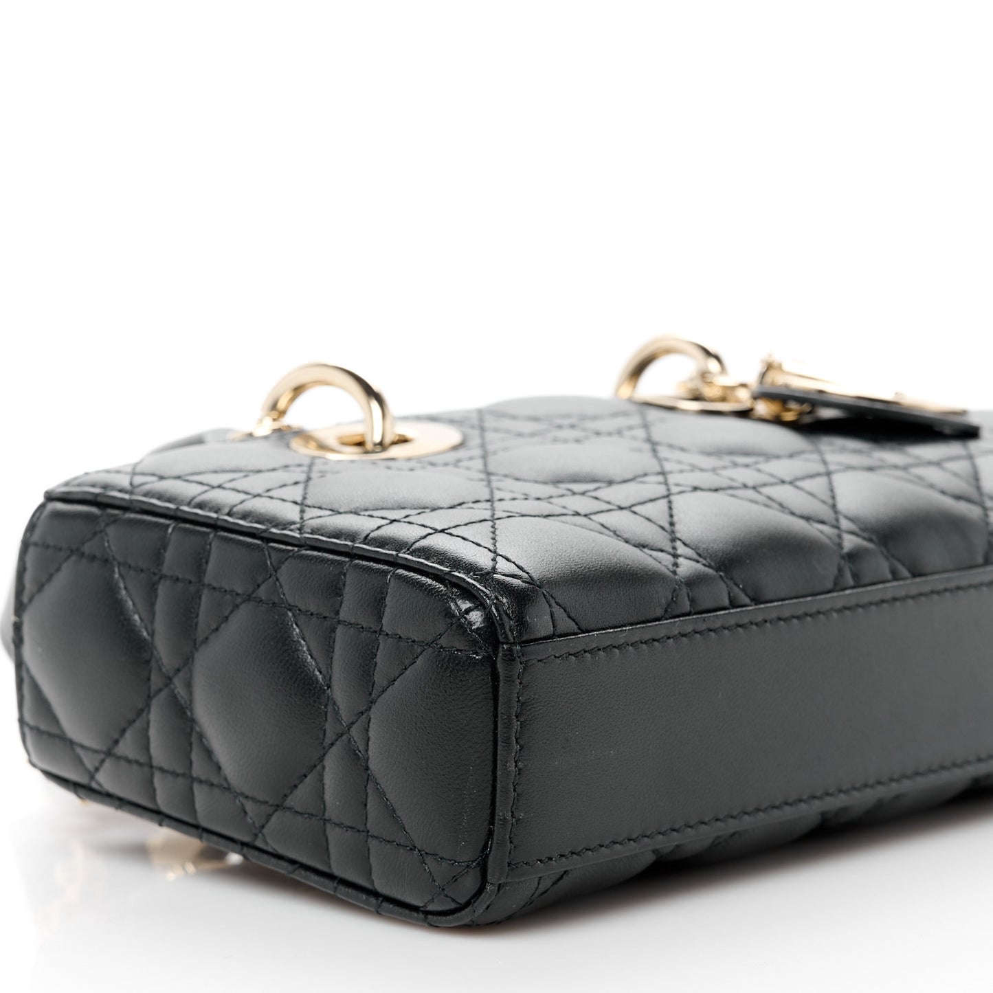 Lambskin Cannage Small Lady D-Joy Black