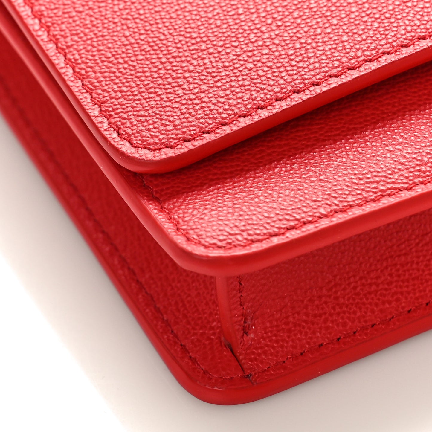 Smooth Calfskin Logo Embossed Hampshire Crossbody Red