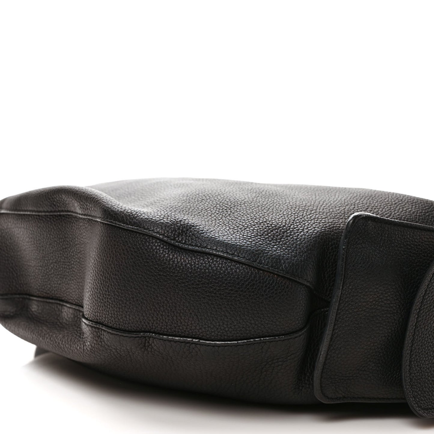 Grained Calfskin Hobo Black