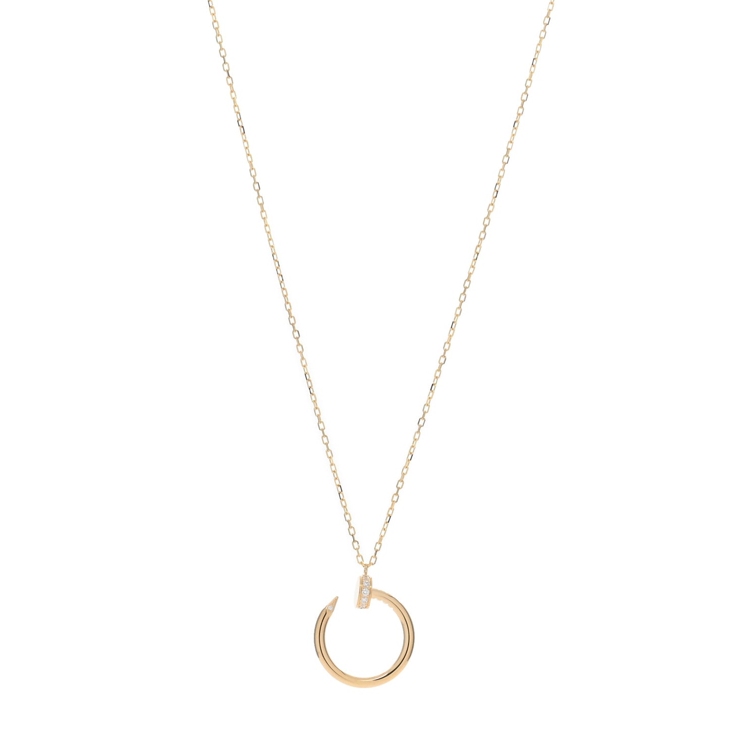 18K Yellow Gold Diamond Juste Un Clou Pendant Necklace