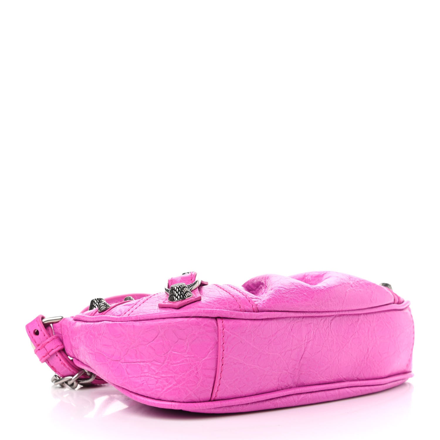 Balenciaga Agneau Arena Le Cagole Mini Purse With Chain Lipstick Pink 4 of 11