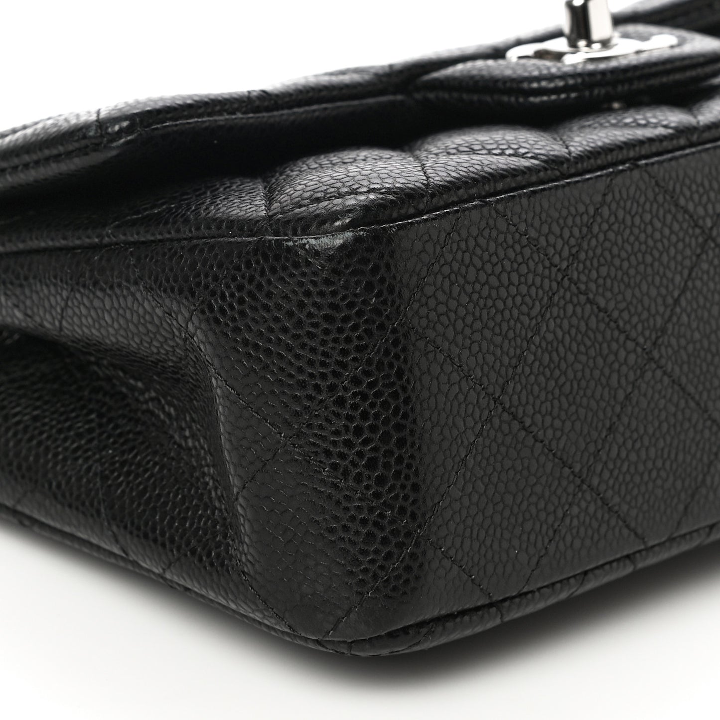 Caviar Quilted Mini Rectangular Flap Black