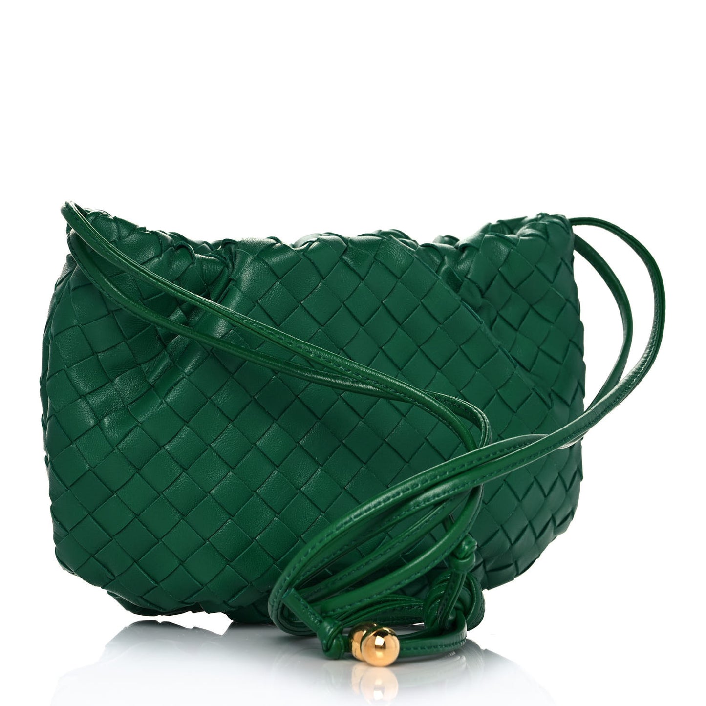Nappa Intrecciato Mini Bulb Racing Green