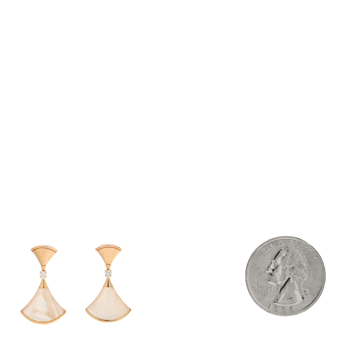 18K Rose Gold Diamond Mother of Pearl Divas' Dream Earrings