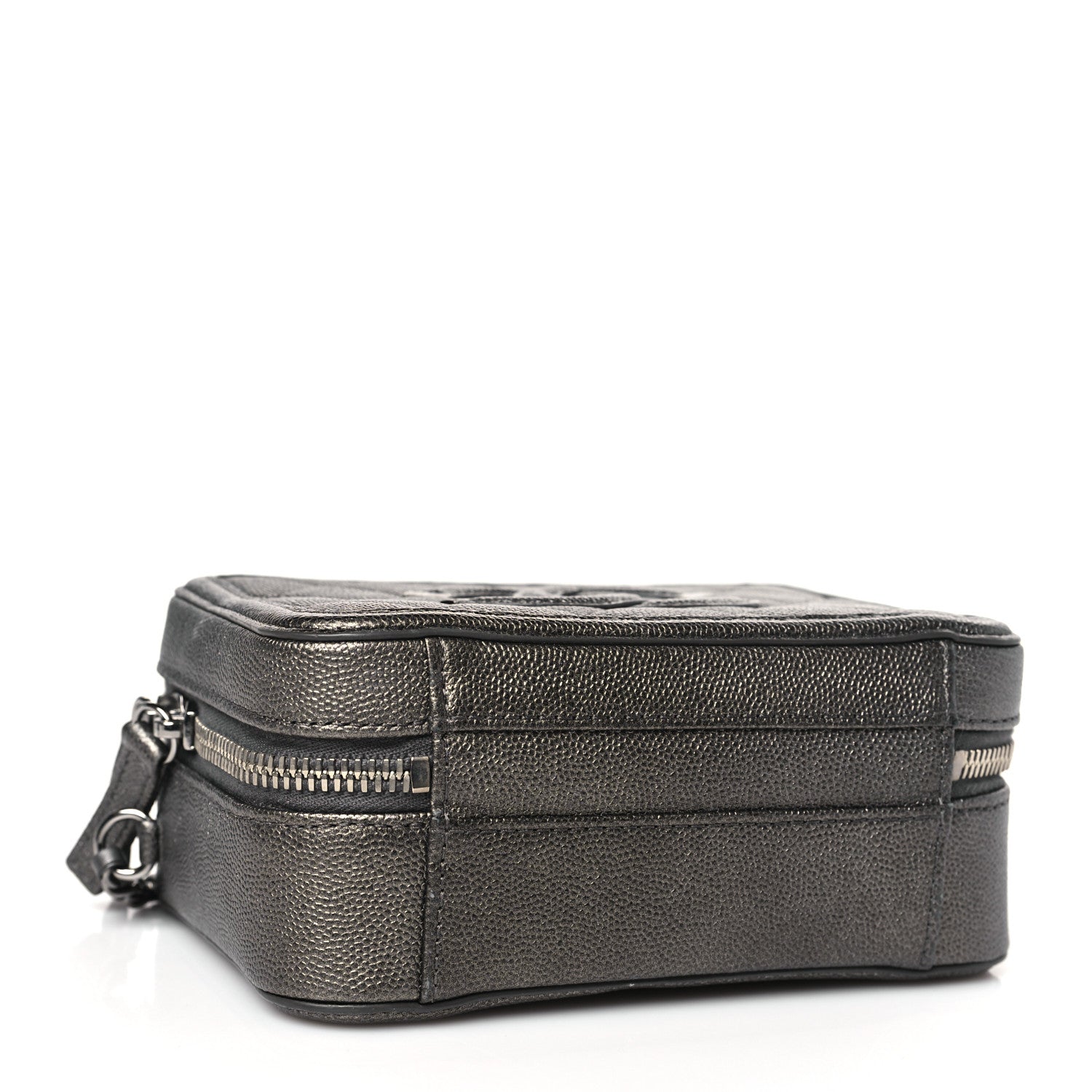 Chanel Caviar Quilted Small CC Filigree Vanity Case Dark Grey 4 of 9