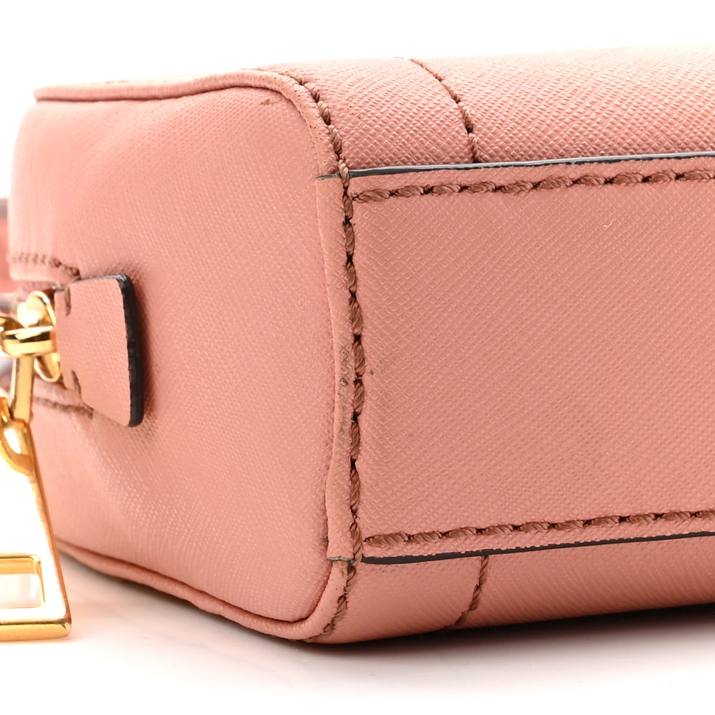 Saffiano Playback Boxed Dome Crossbody Pink