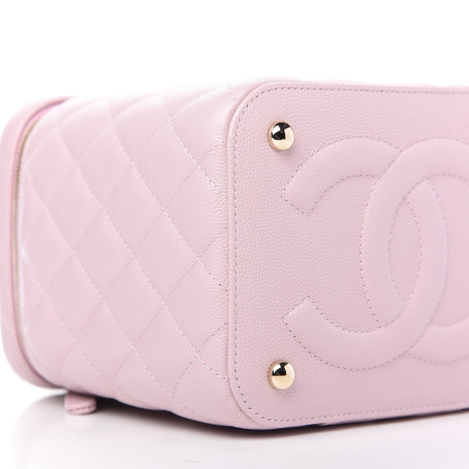 Chanel Caviar Quilted Small Top Handle Vanity Case With Chain Light Pink 7 of 11