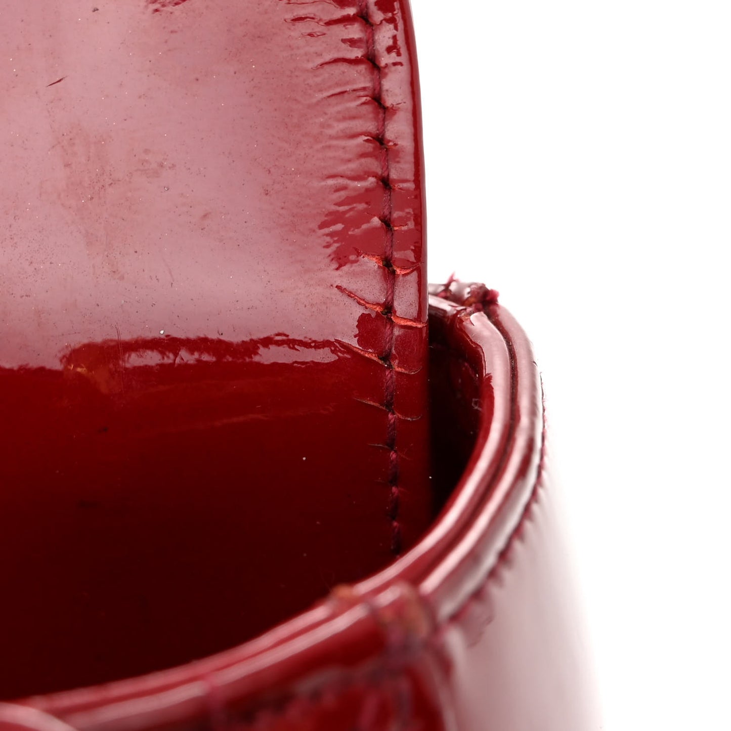 Patent Cannage Mini Lady Dior Red