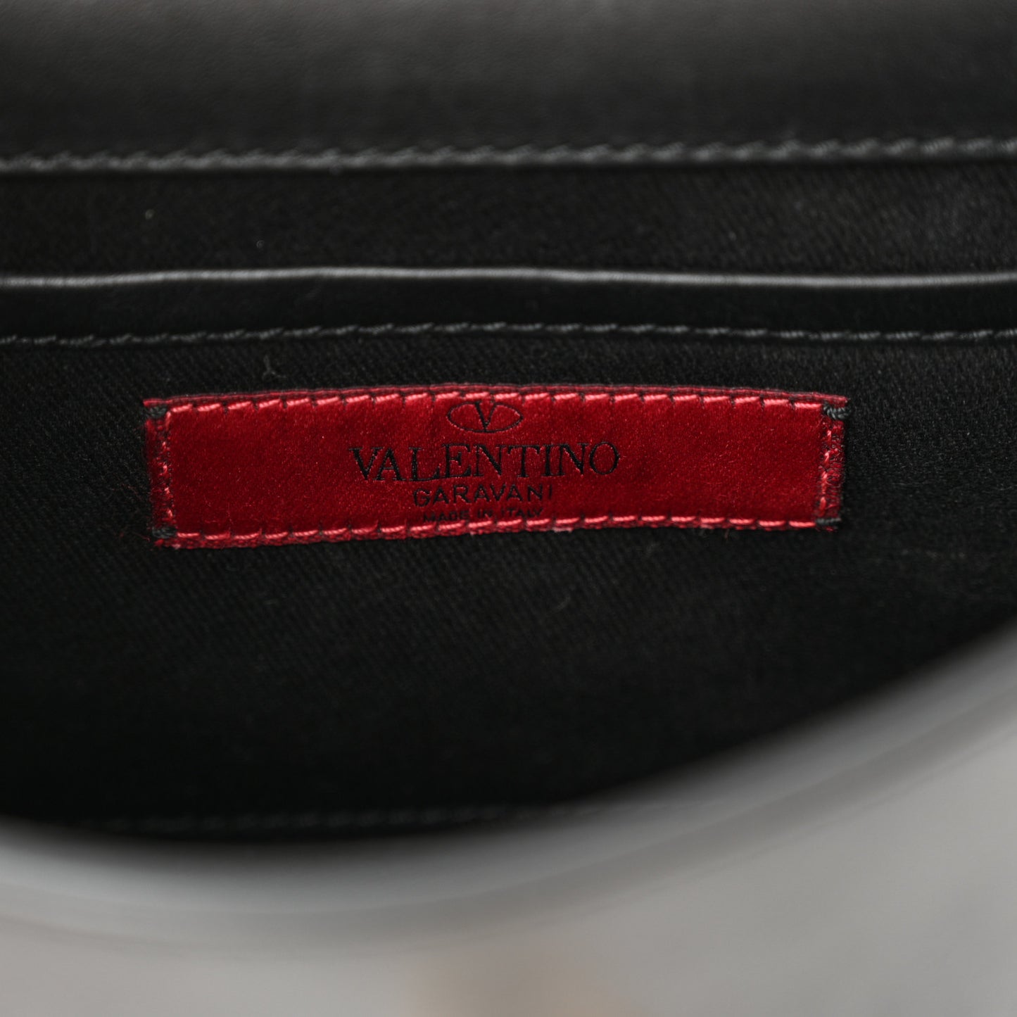 Calfskin Rockstud Crossbody Messenger Bag Black