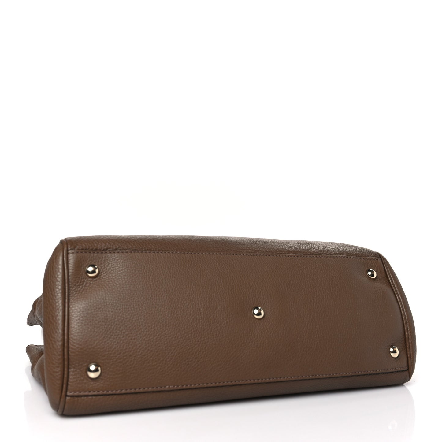 Pebbled Calfskin Medium Bamboo Shopper Tote Acero
