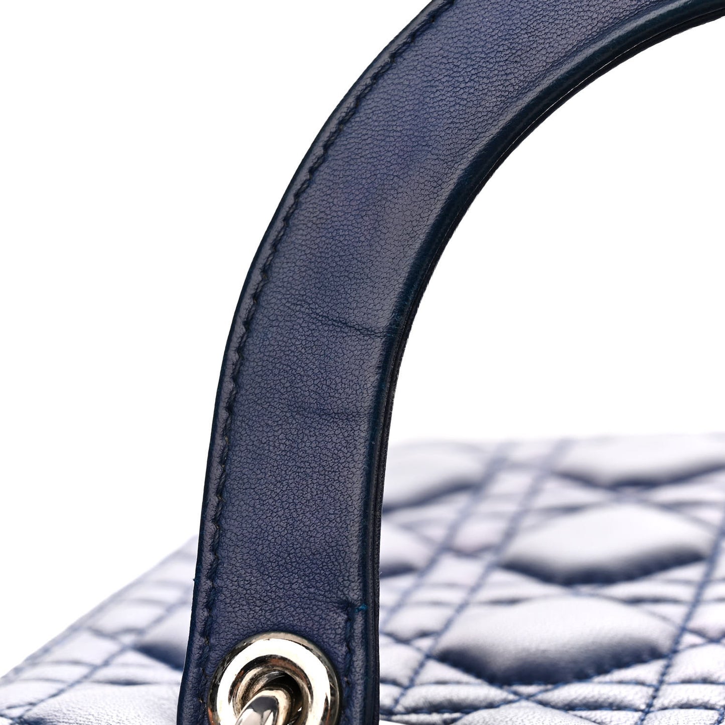 Lambskin Cannage Medium Lady Dior Blue