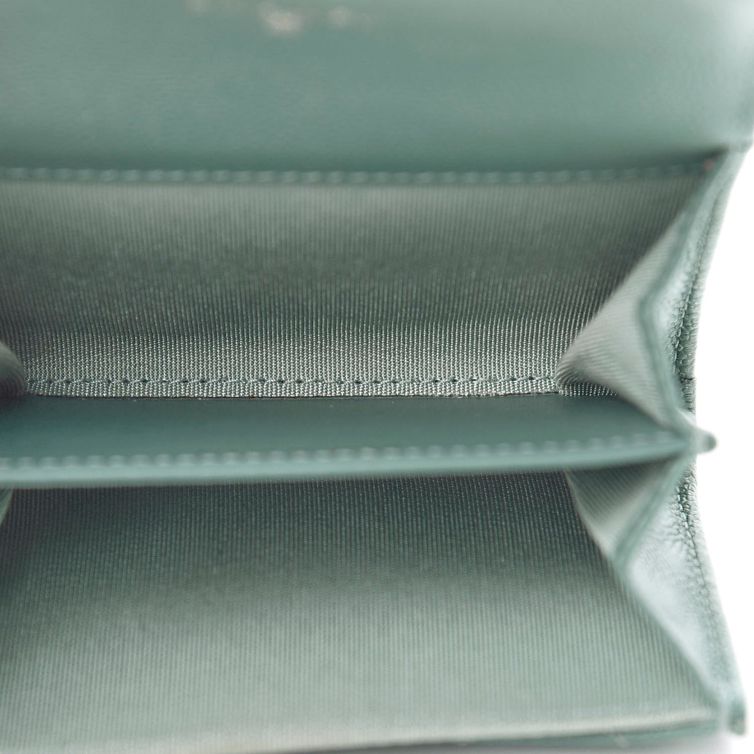 Chanel Iridescent Caviar Quilted Flap Card Holder Wallet Light Blue 5 of 9