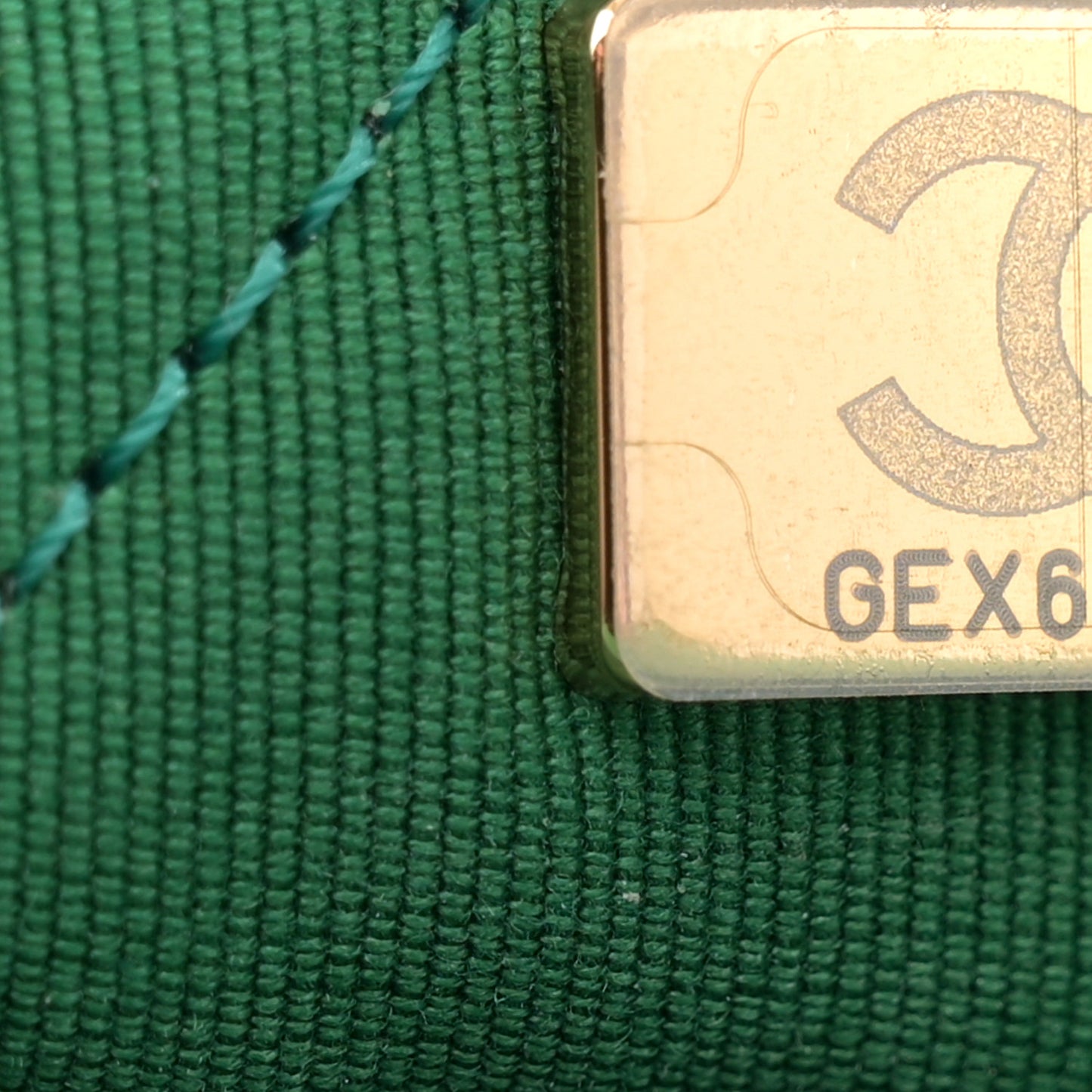 Caviar Quilted Mini CC Flap Green