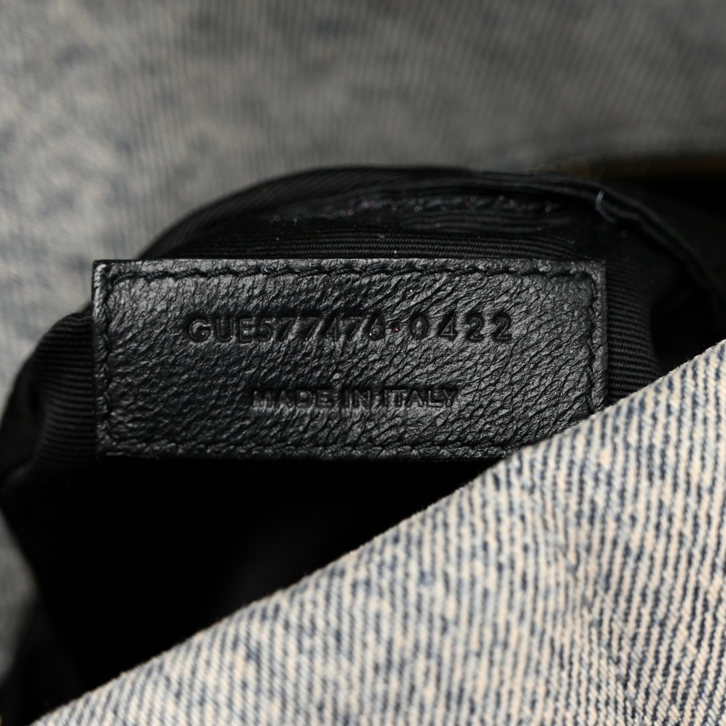 Denim Quilted Small Loulou Puffer Monogram Chain Satchel Azur