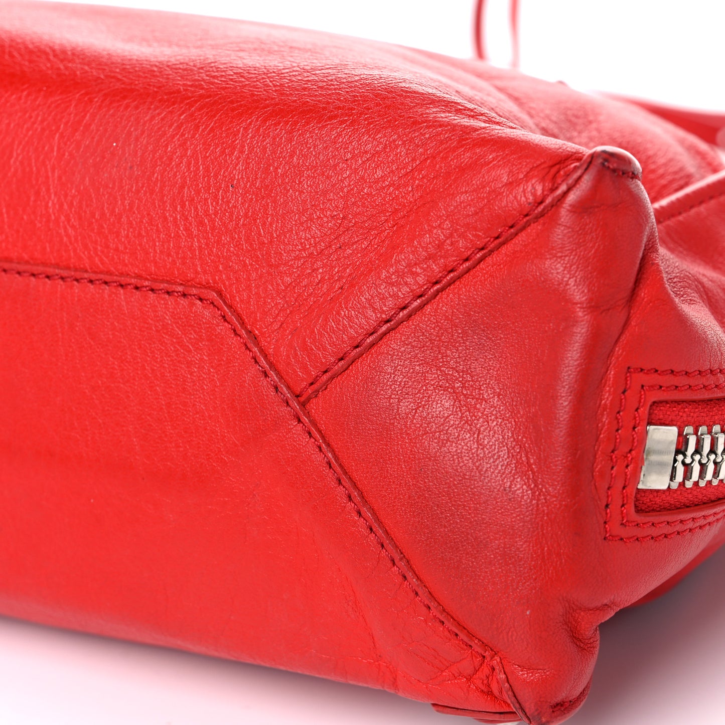 Veau Souple Papier Mini A4 Tote Rouge Cerise
