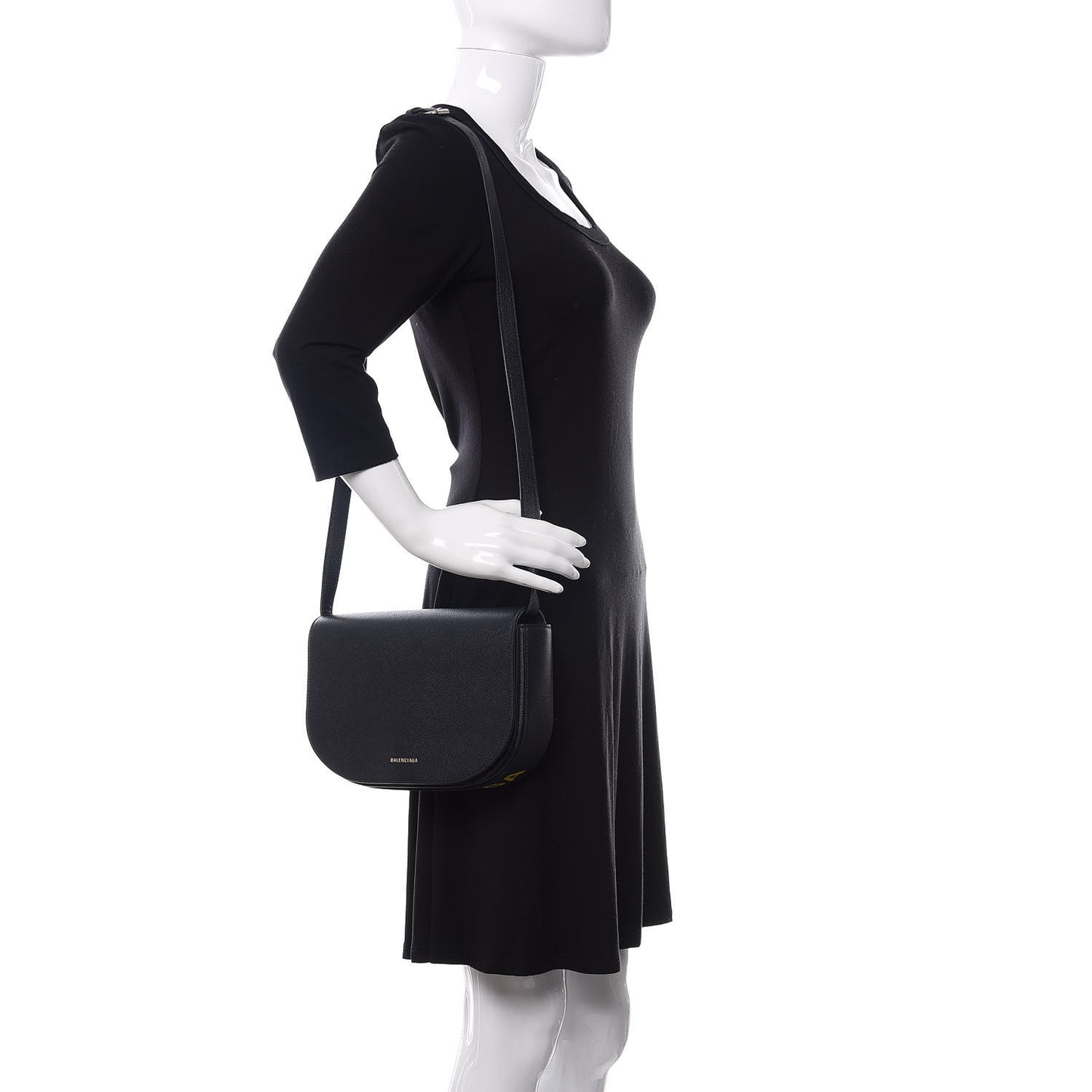 Signature Grained Calfskin Logo S Ville Day Bag Bleu Tempete Jaune
