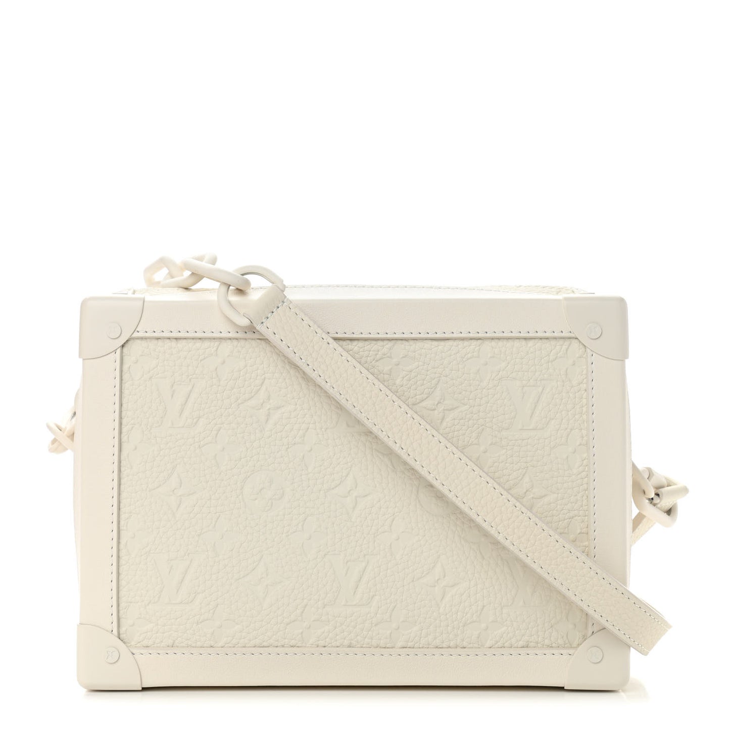 Taurillon Monogram Solar Ray Soft Trunk Powder White