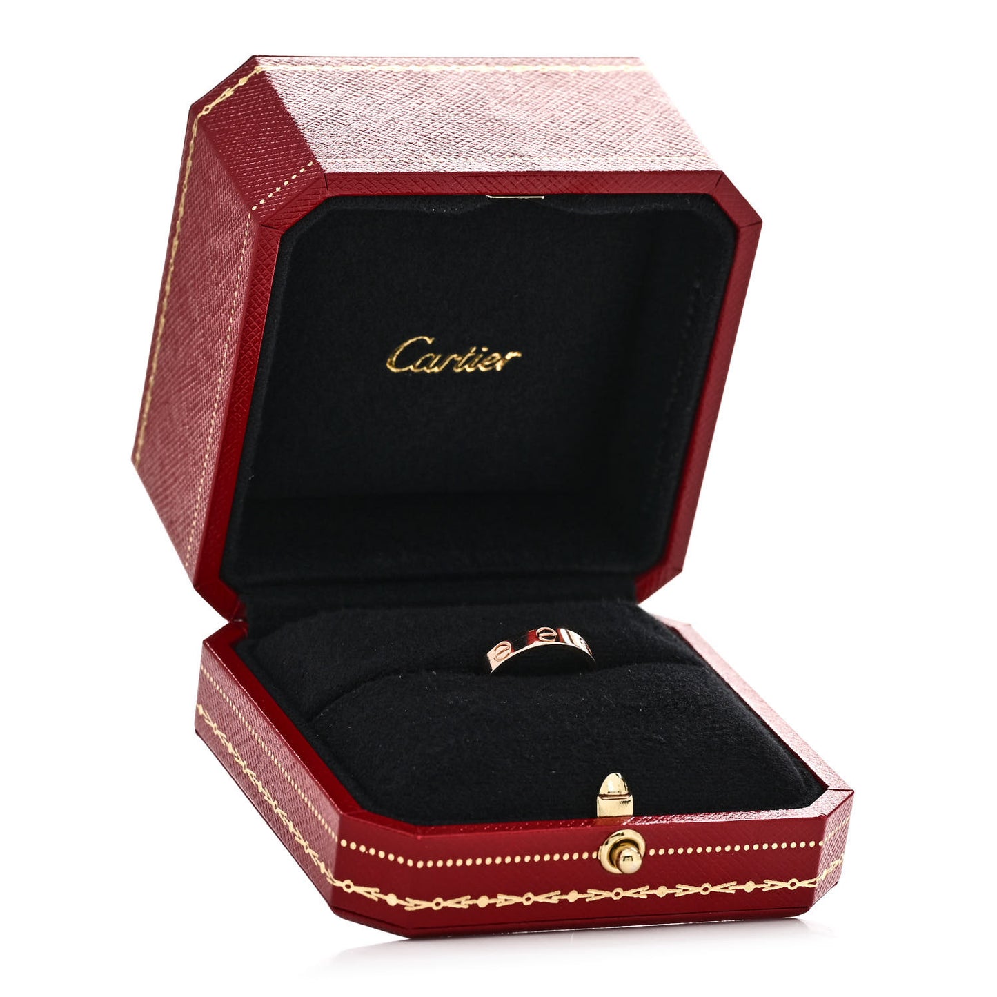 18K Pink Gold 3.5mm LOVE Wedding Band Ring 48 4.5