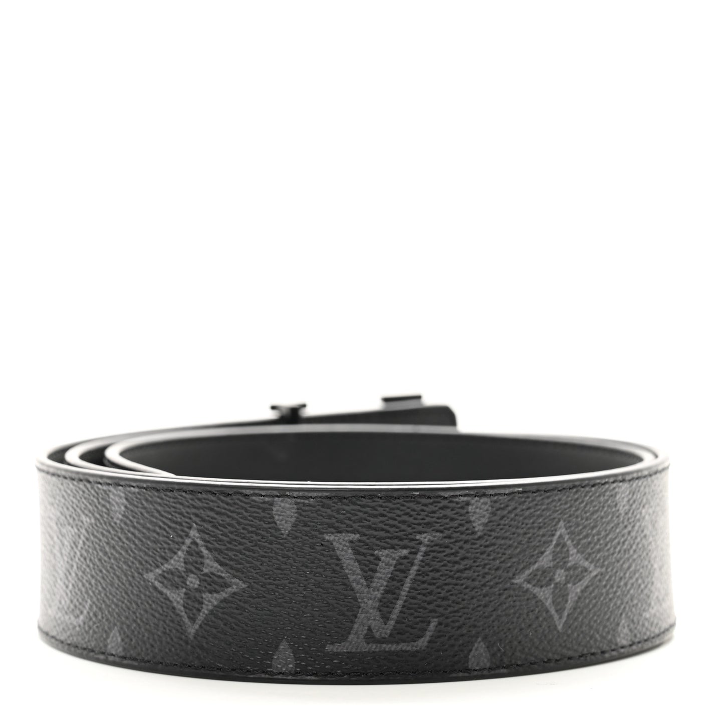 Monogram Eclipse 40mm LV Initiales Belt 90 36 Matte Black