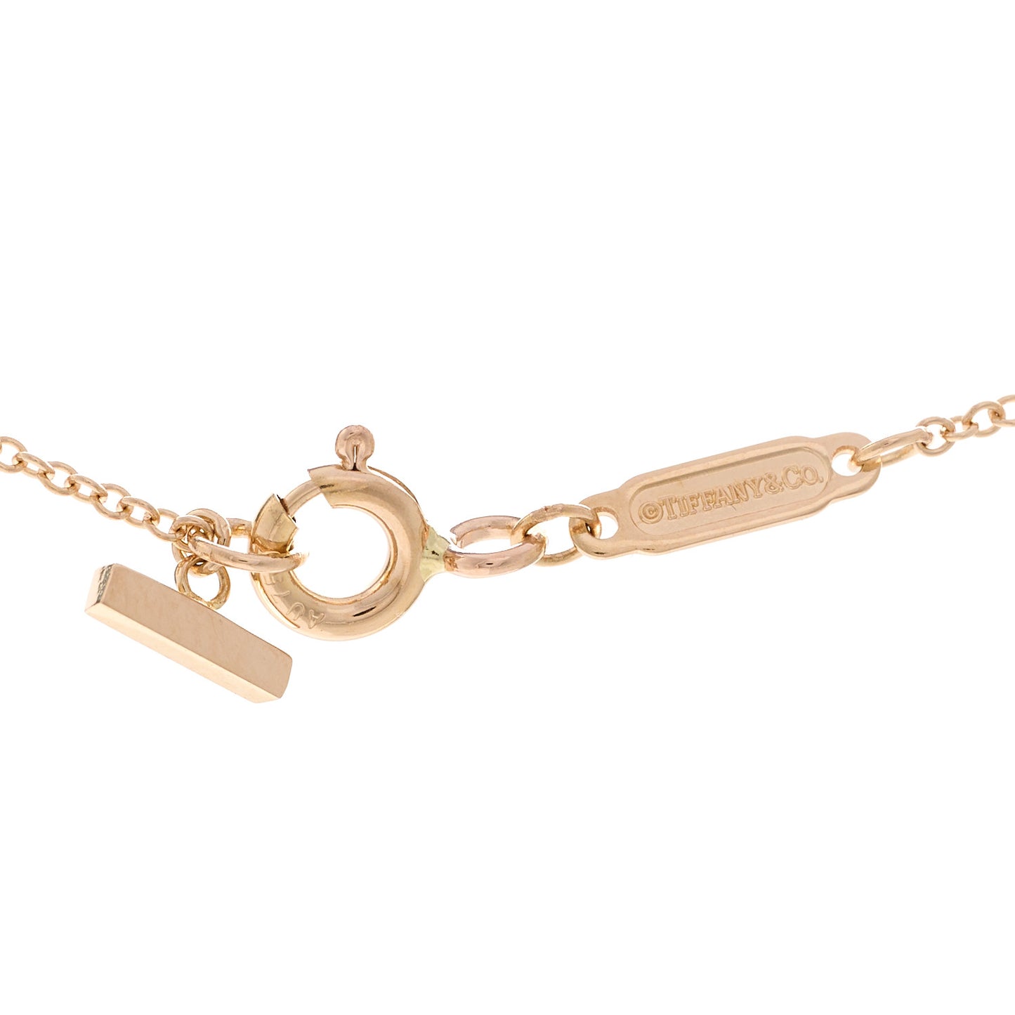 18K Rose Gold Small T Smile Pendant Necklace