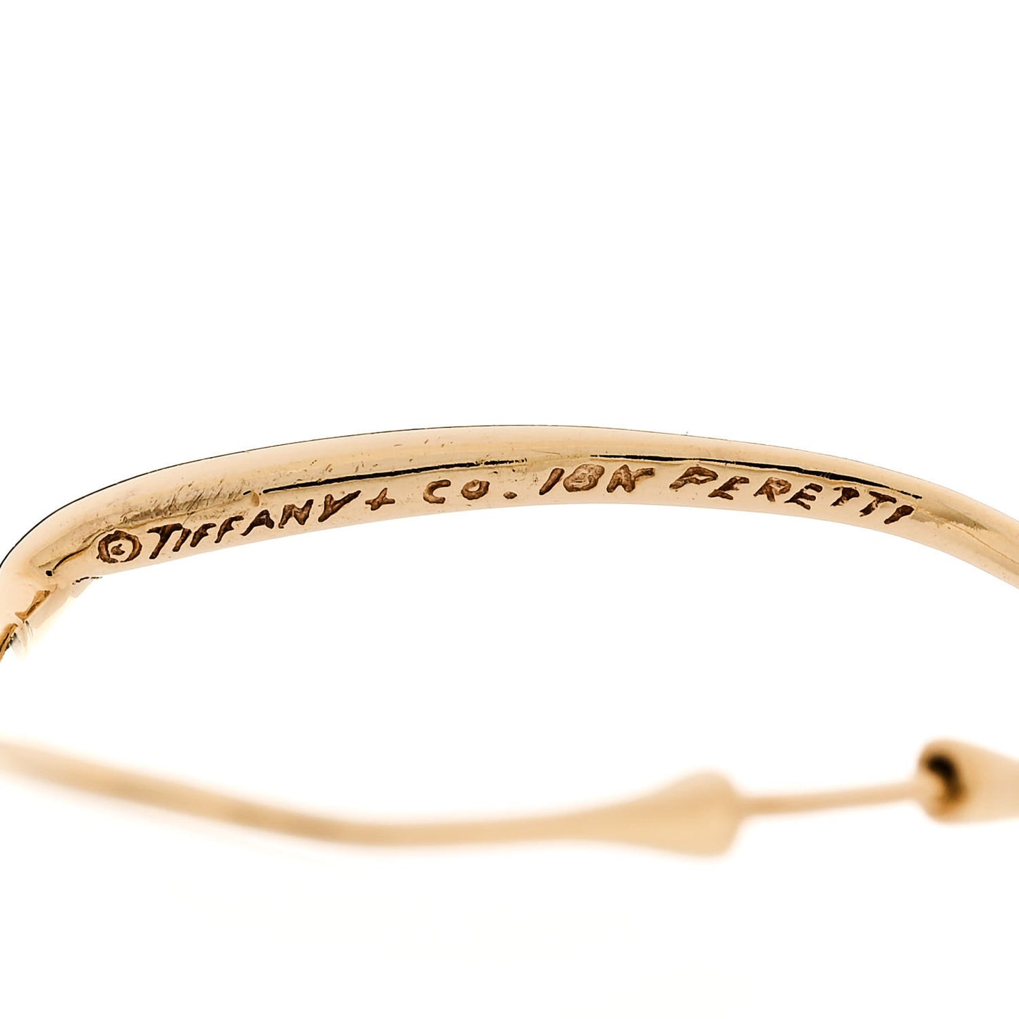 18K Yellow Gold Small Elsa Peretti Open Heart Hoop Earrings