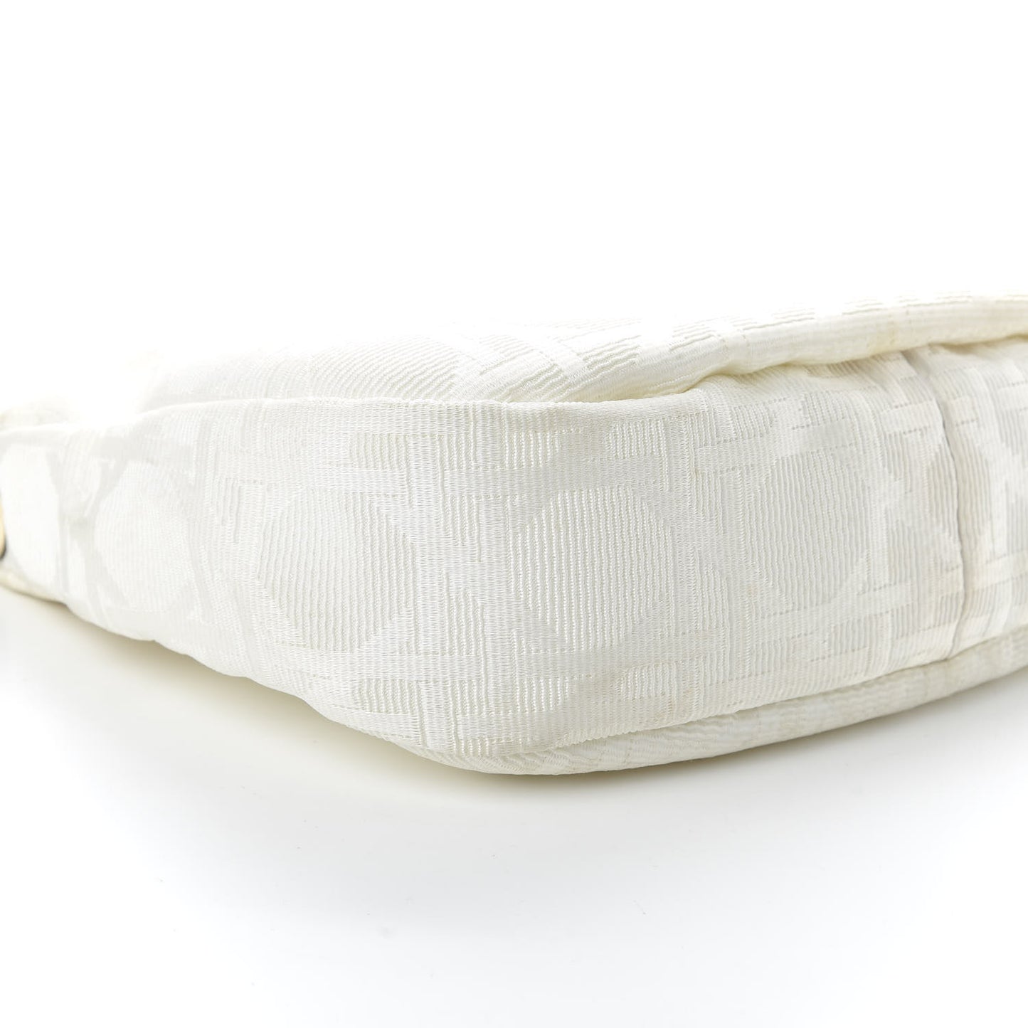 Canvas Cannage Medium Lady Dior Hobo White