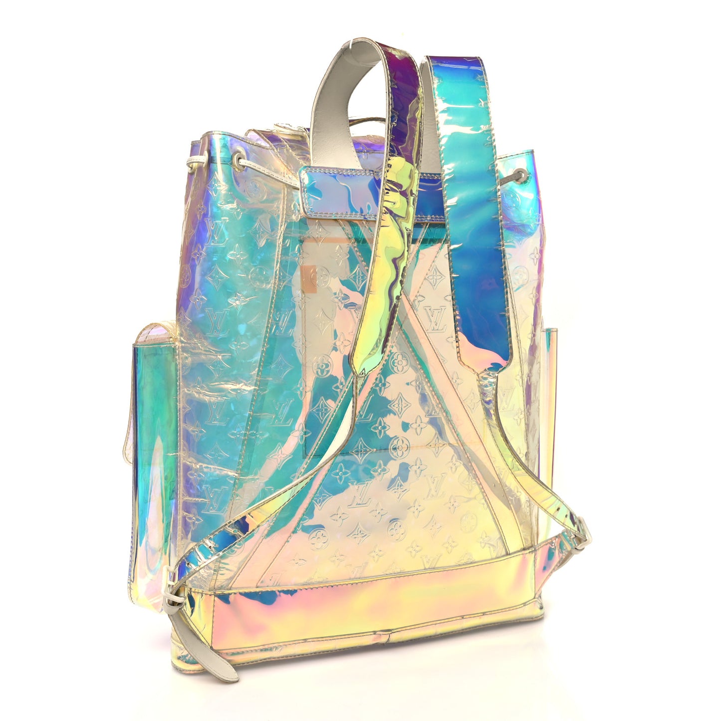 PVC Monogram Christopher Backpack GM Iridescent Prism