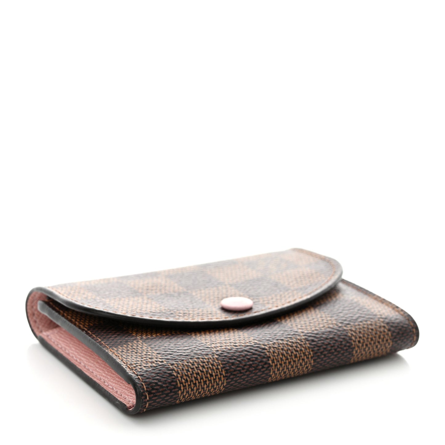 Damier Ebene Rosalie Coin Purse Rose Ballerine
