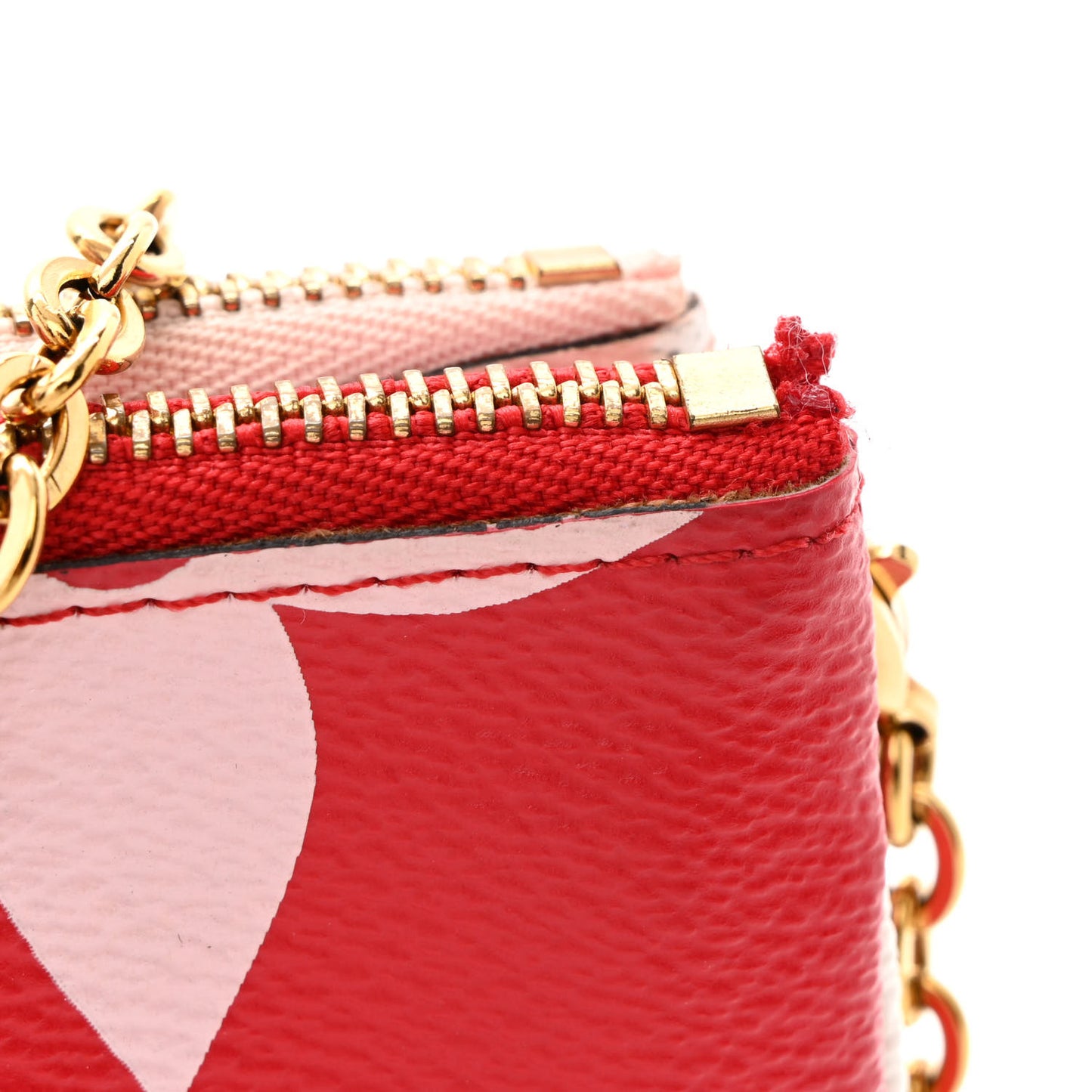 Monogram Giant Double Zip Pochette Rouge