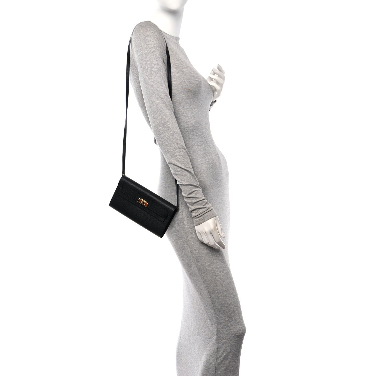 Hermes Epsom Kelly Wallet To Go Black 2 of 16