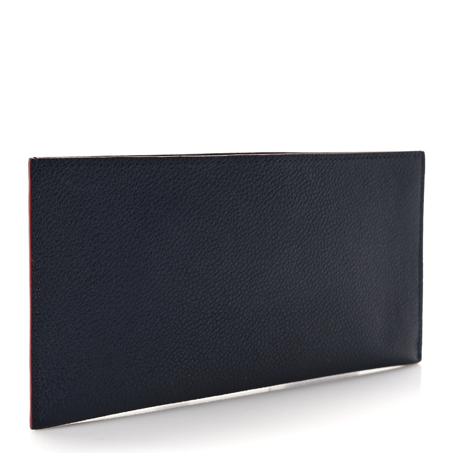 Calfskin Felicie Chain Wallet Card Holder Insert Marine Rouge