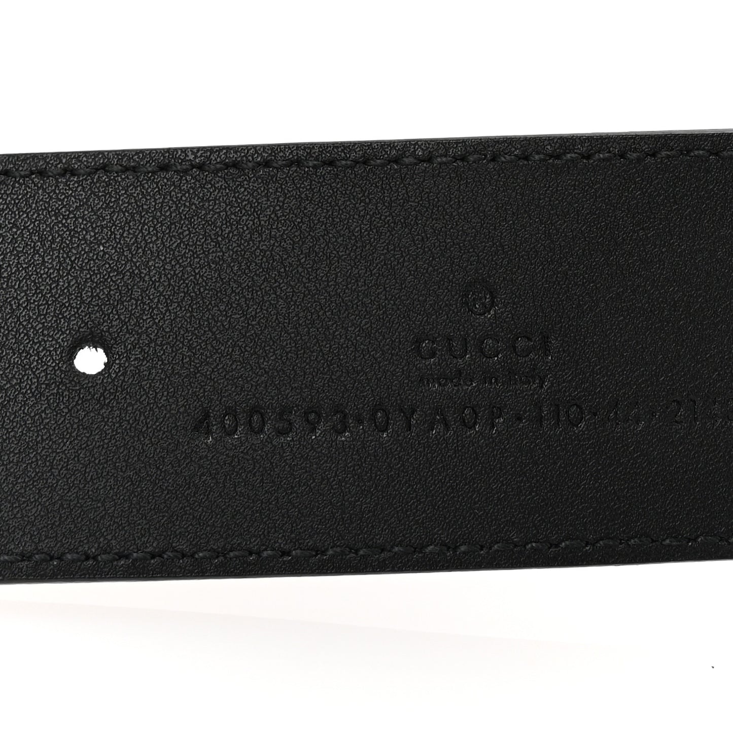 Plutone Calfskin Palladium Double G 40mm Belt 110 44 Black