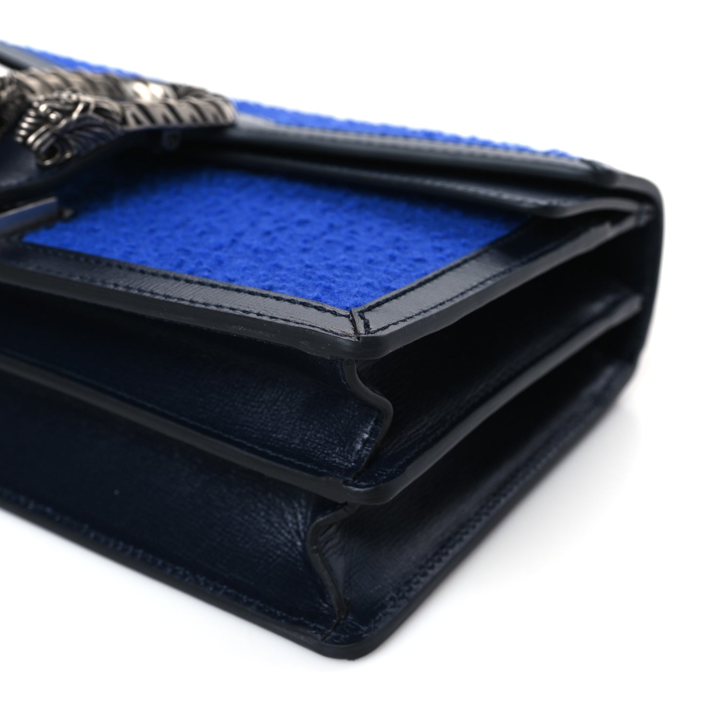Casy Wool Azalea Calfskin Small Dionysus Shoulder Bag Blue China Blue