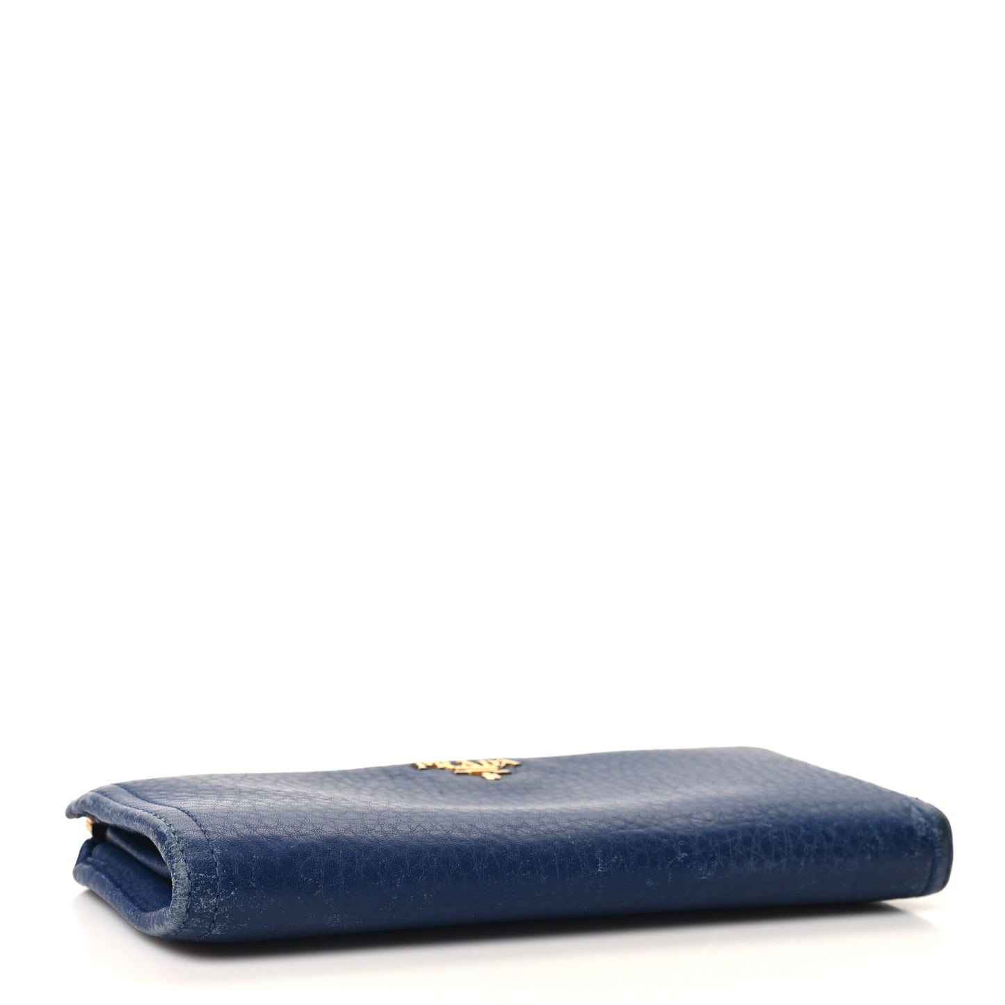 Vitello Daino Zip Around Wallet Navy