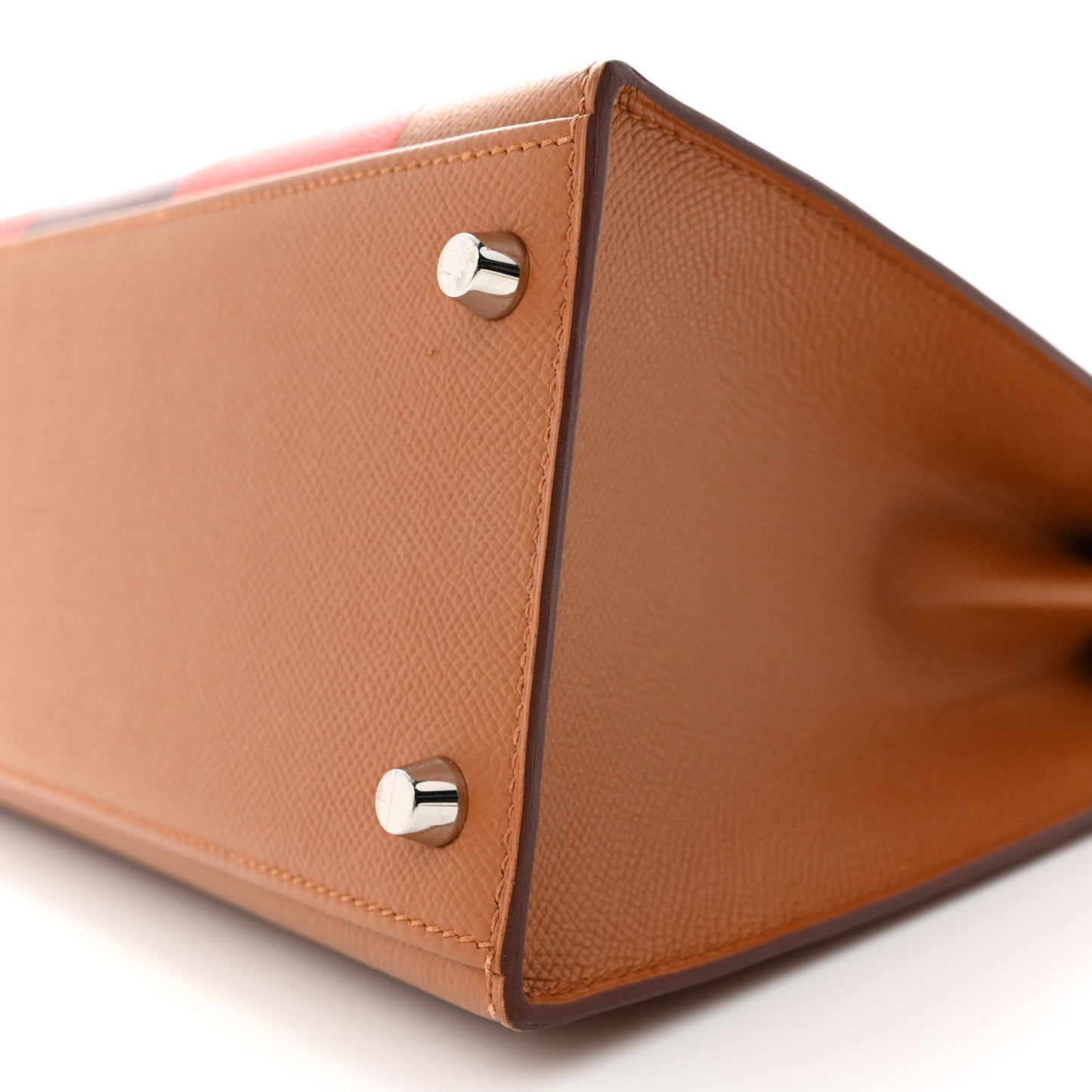 Epsom Chevre Mysore Sombrero Kellygraphie Lettre H Kelly Sellier 28 Capucine Gold Bordeaux