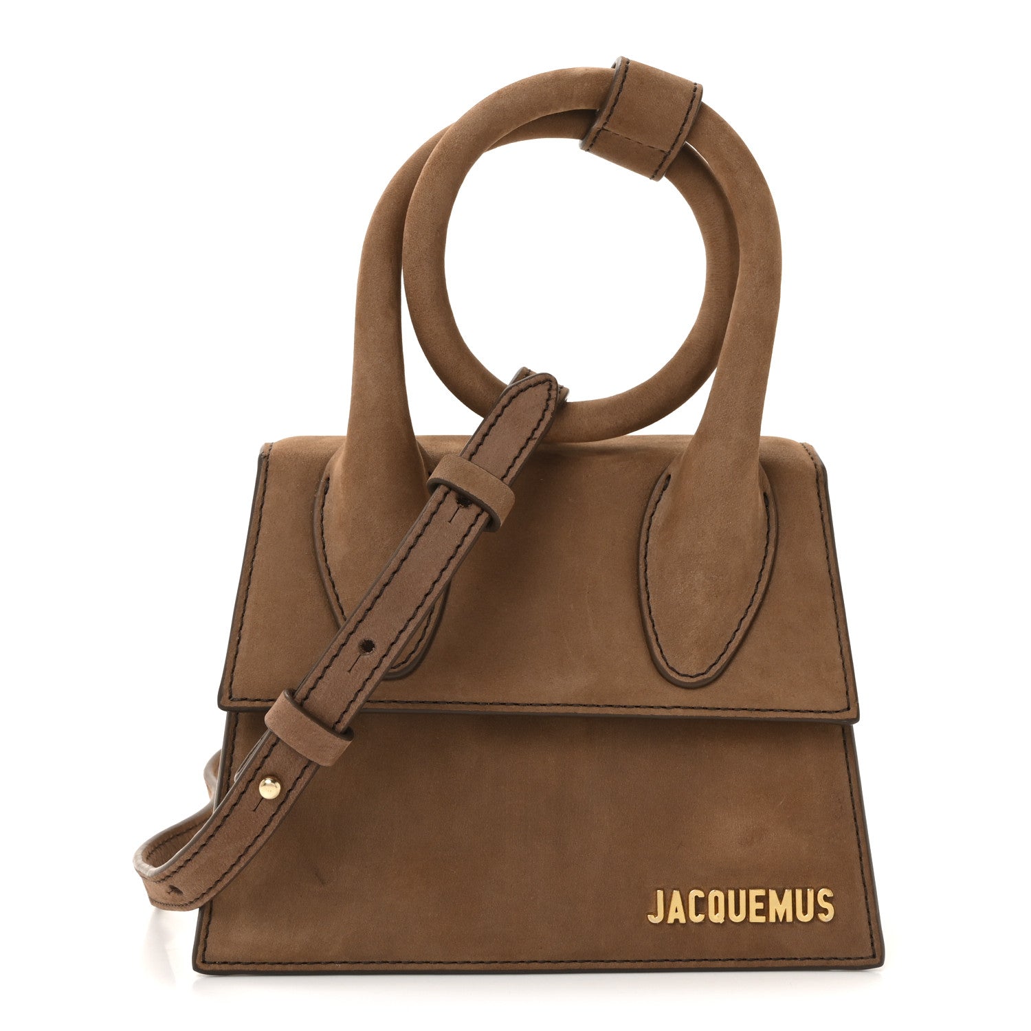 Jacquemus Suede Le Chiquito Noeud Brown 1811019 – FASHIONPHILE