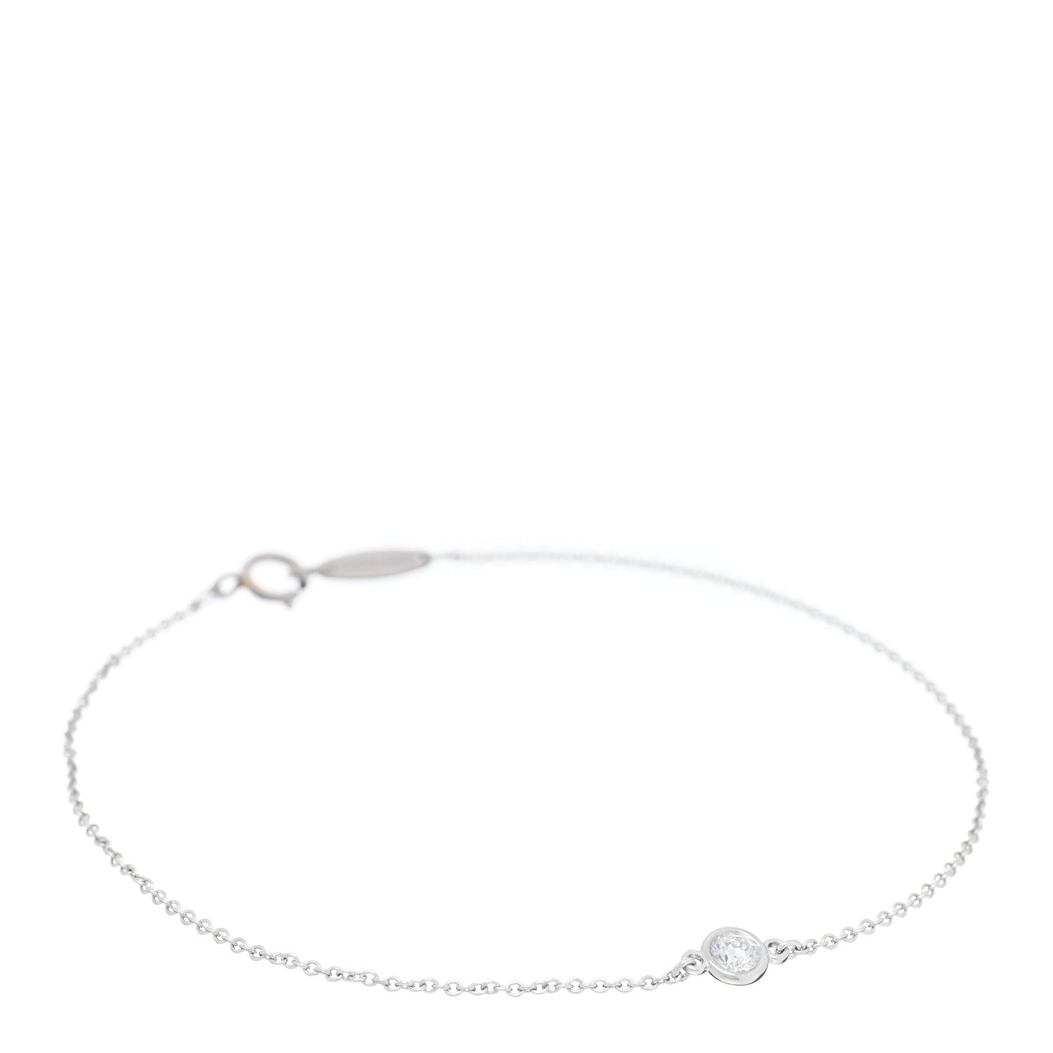Tiffany Platinum Diamond .08ct Elsa Peretti Diamonds by the Yard Bracelet 1 of 4