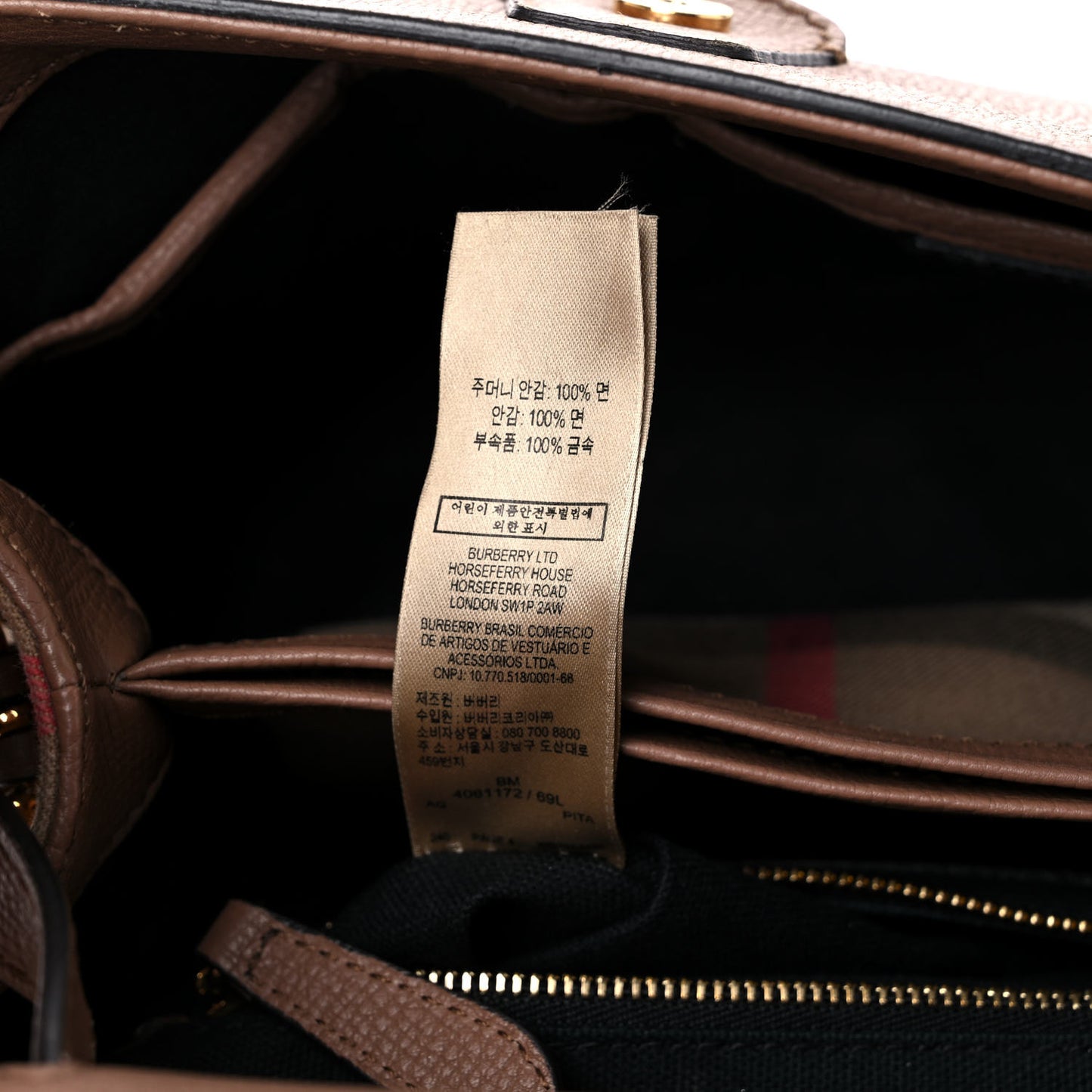 Derby Calfskin House Check Small Camberley Dark Sand